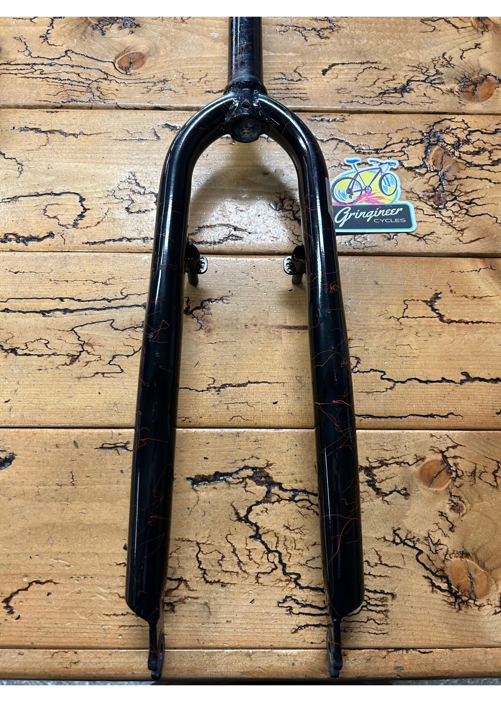 Schwinn Schwinn Paramount Black Orange Splatter MTB 1 1/8 Threaded 26" Fork