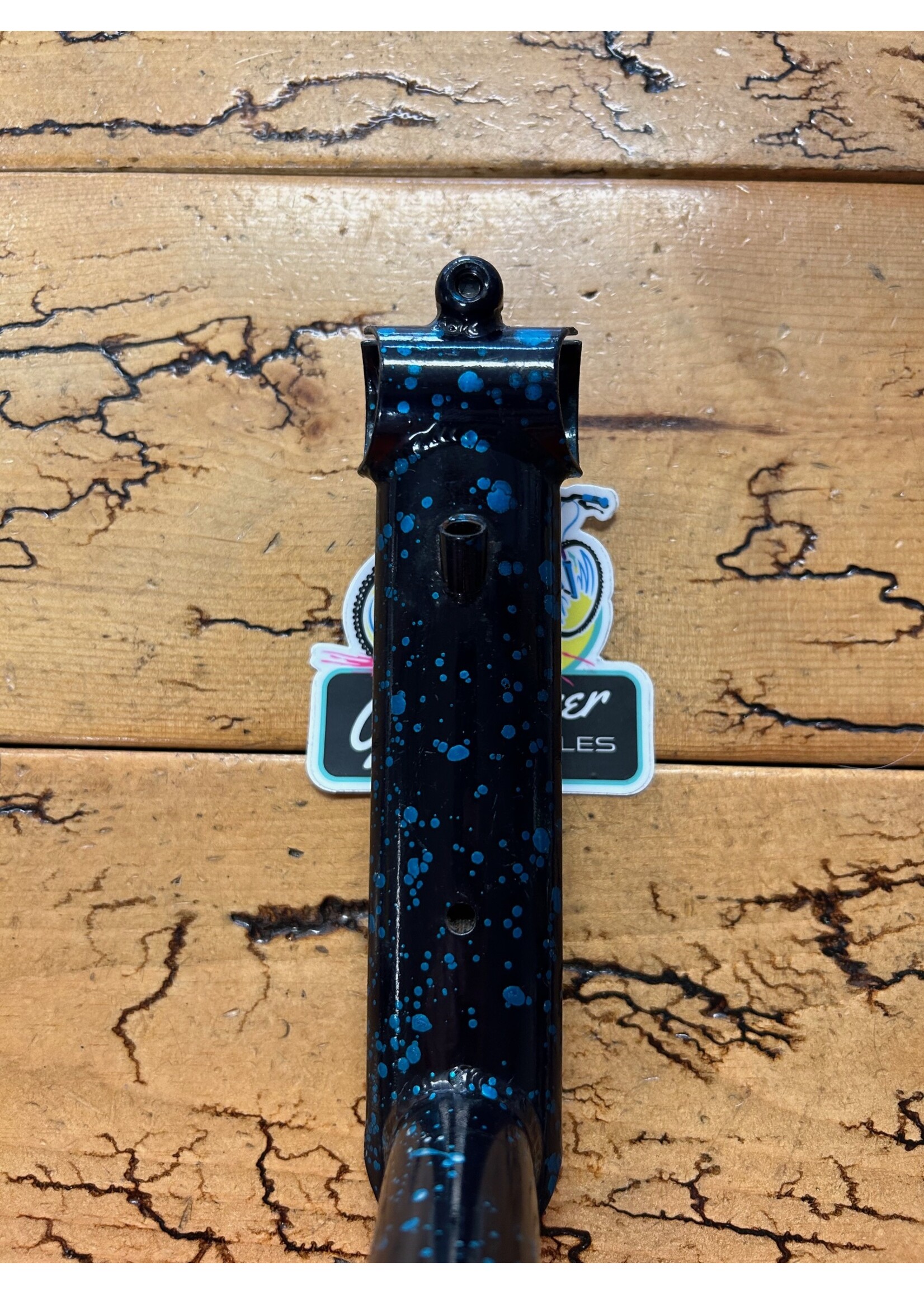 GT GT 130mm  Black and Blue Splatter 1 1/8 25.4mm Quill Stem