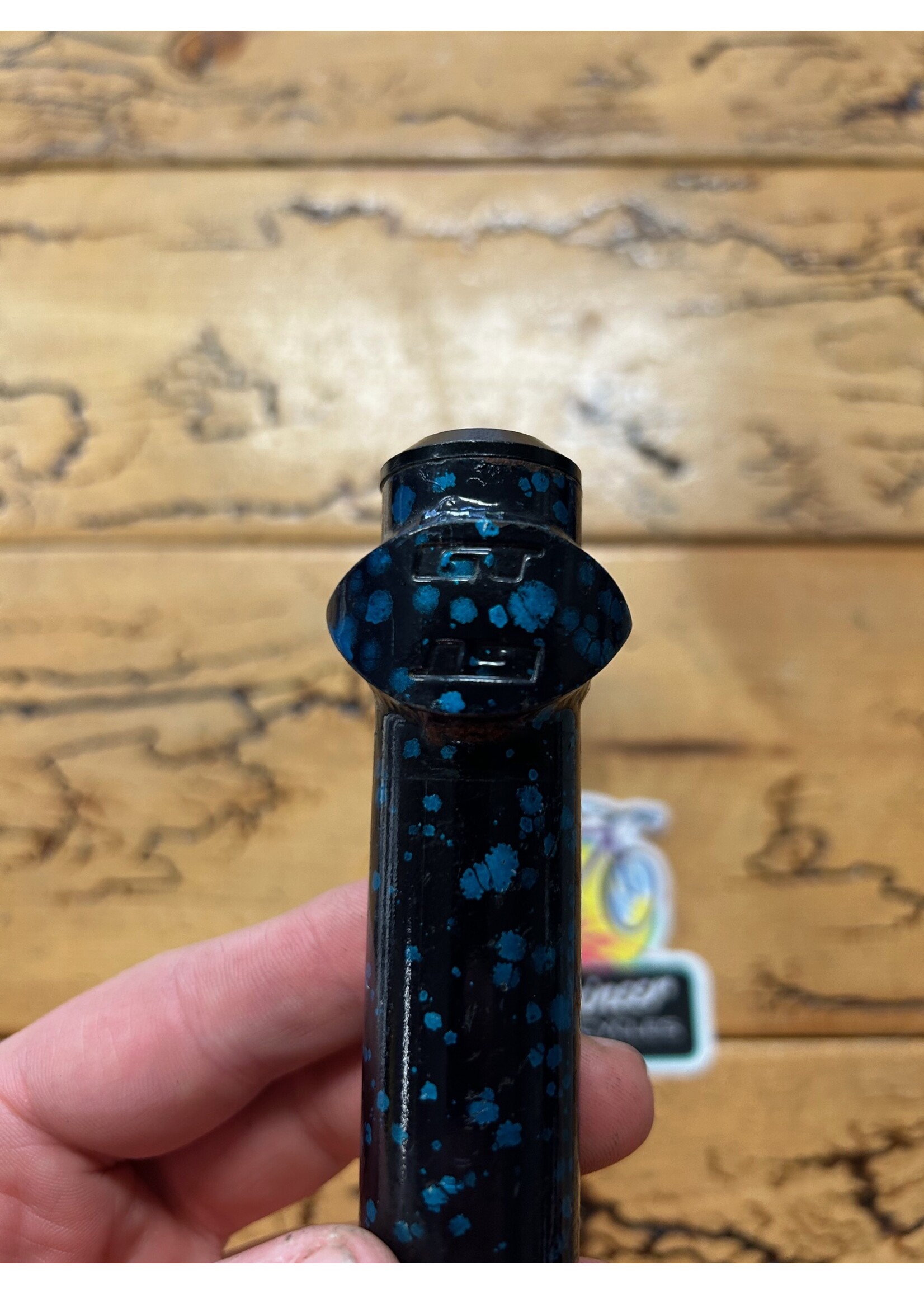 GT GT 130mm  Black and Blue Splatter 1 1/8 25.4mm Quill Stem