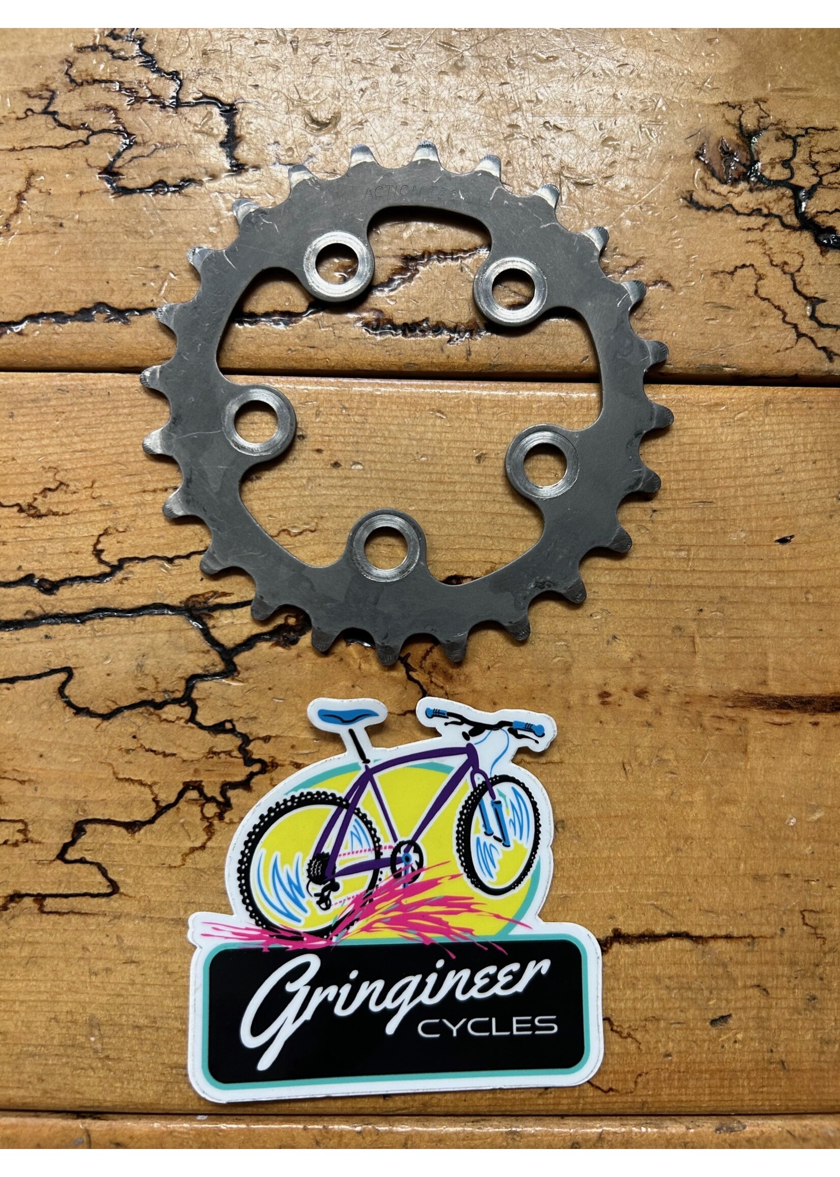 Action Tec Action Tec 24 Tooth 5 Bolt 58 BCD Titanium Chainring