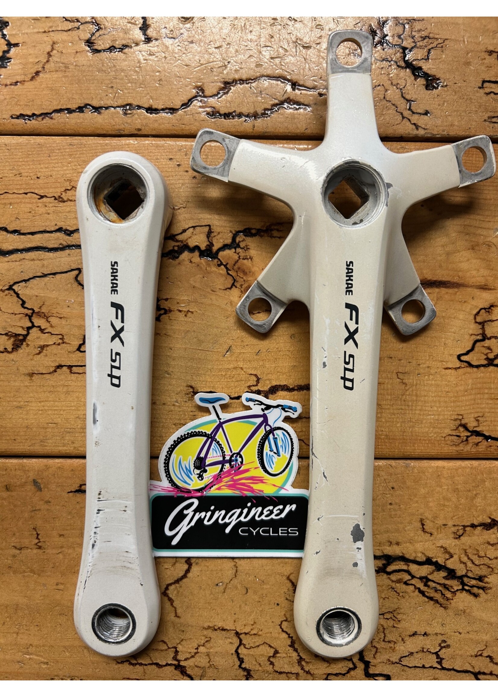 Sakae Sakae FX SLP 170mm White Square Taper Crankarms