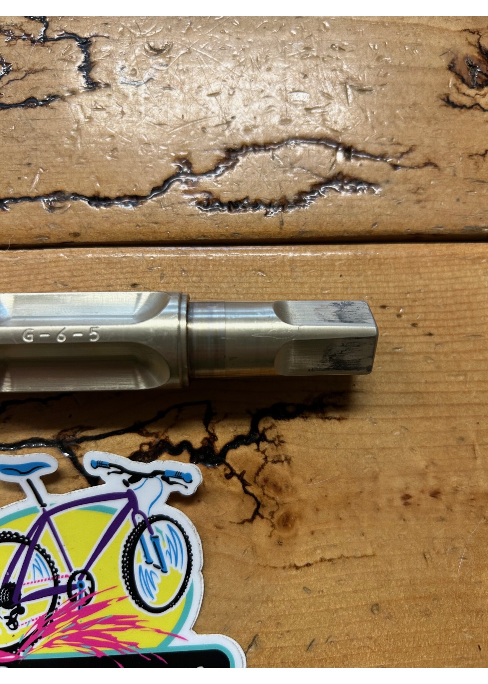 Sampson Sampson Stratics 123mm Titanium Square Taper Bottom Bracket Spindle