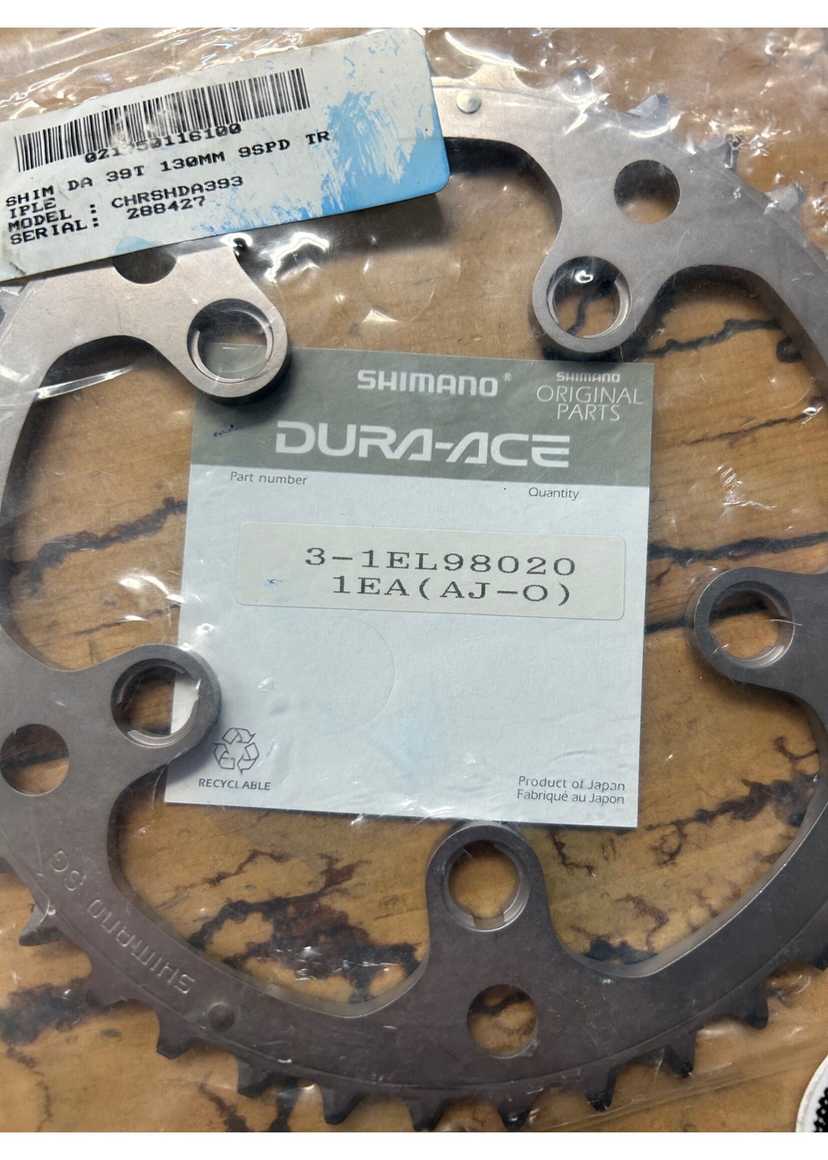 SHIMANO Shimano Dura Ace 39 Tooth 9 Speed 130 BCD Triple Chainring