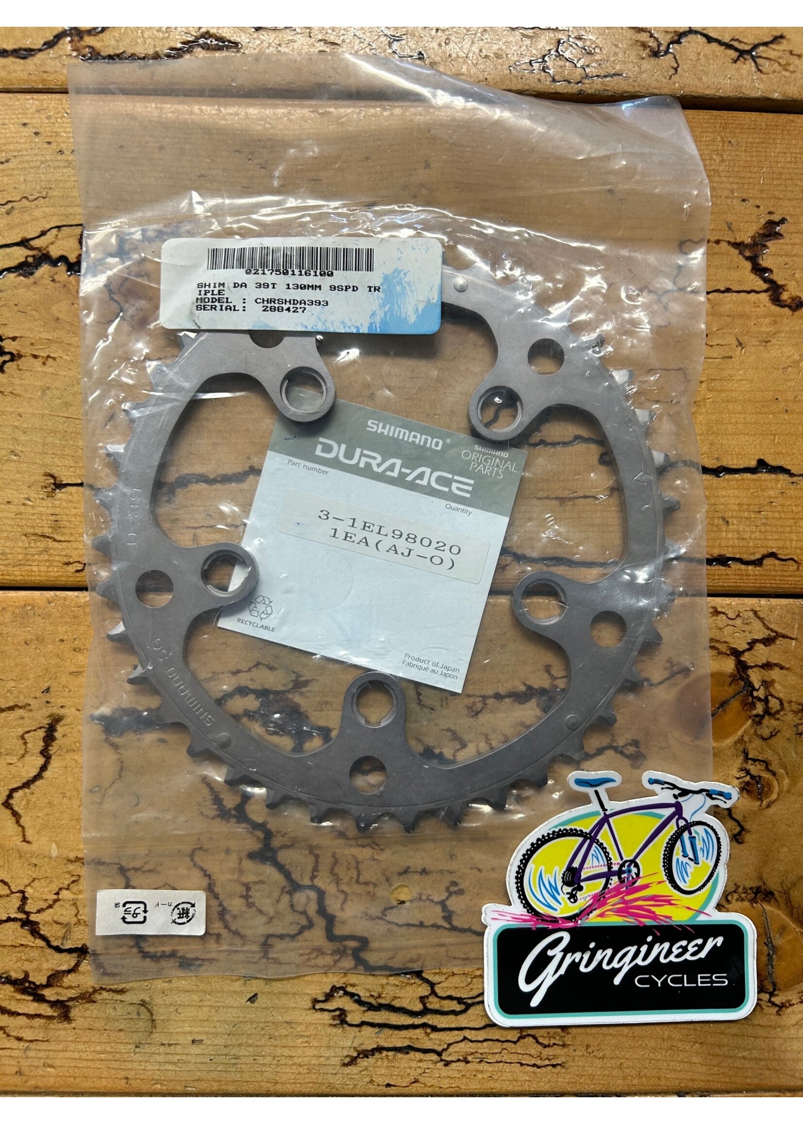 SHIMANO Shimano Dura Ace 39 Tooth 9 Speed 130 BCD Triple Chainring