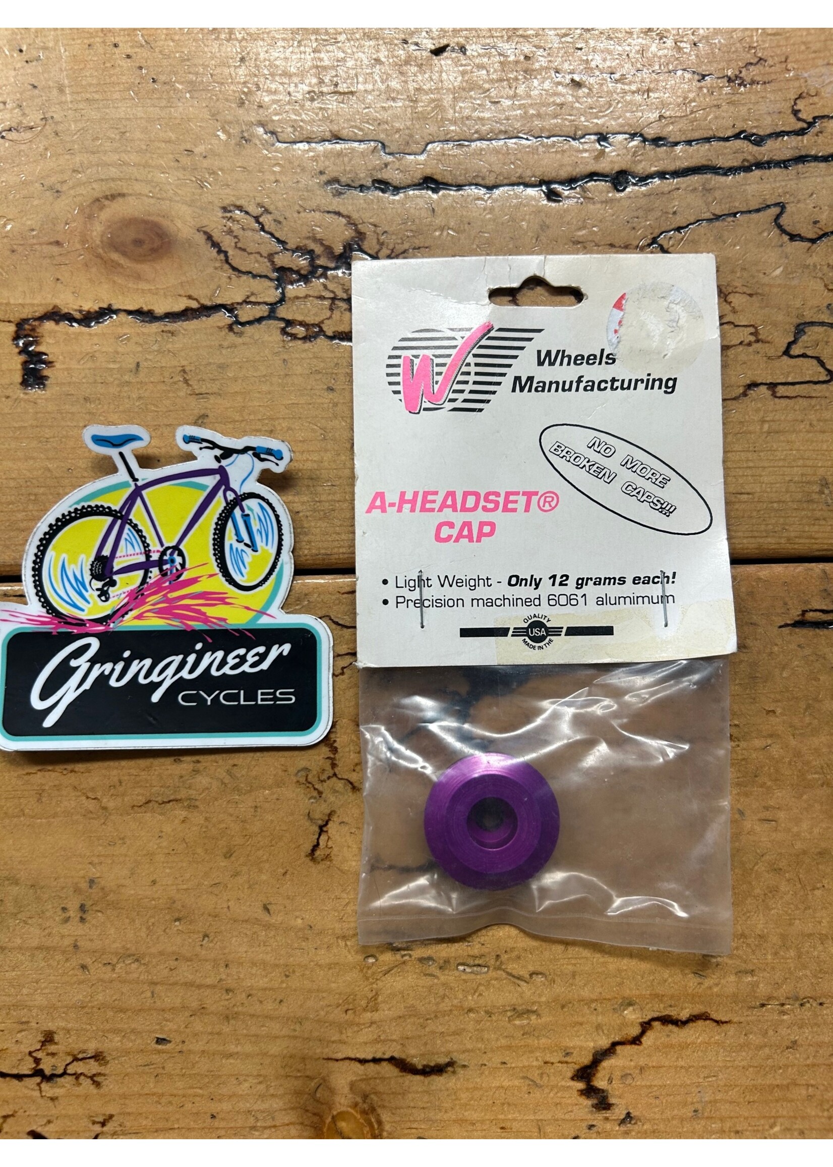 WHEELS MANUFACTURING Wheels Manufacturing Purple 1 Inch A Headset Cap / Top Cap NOS