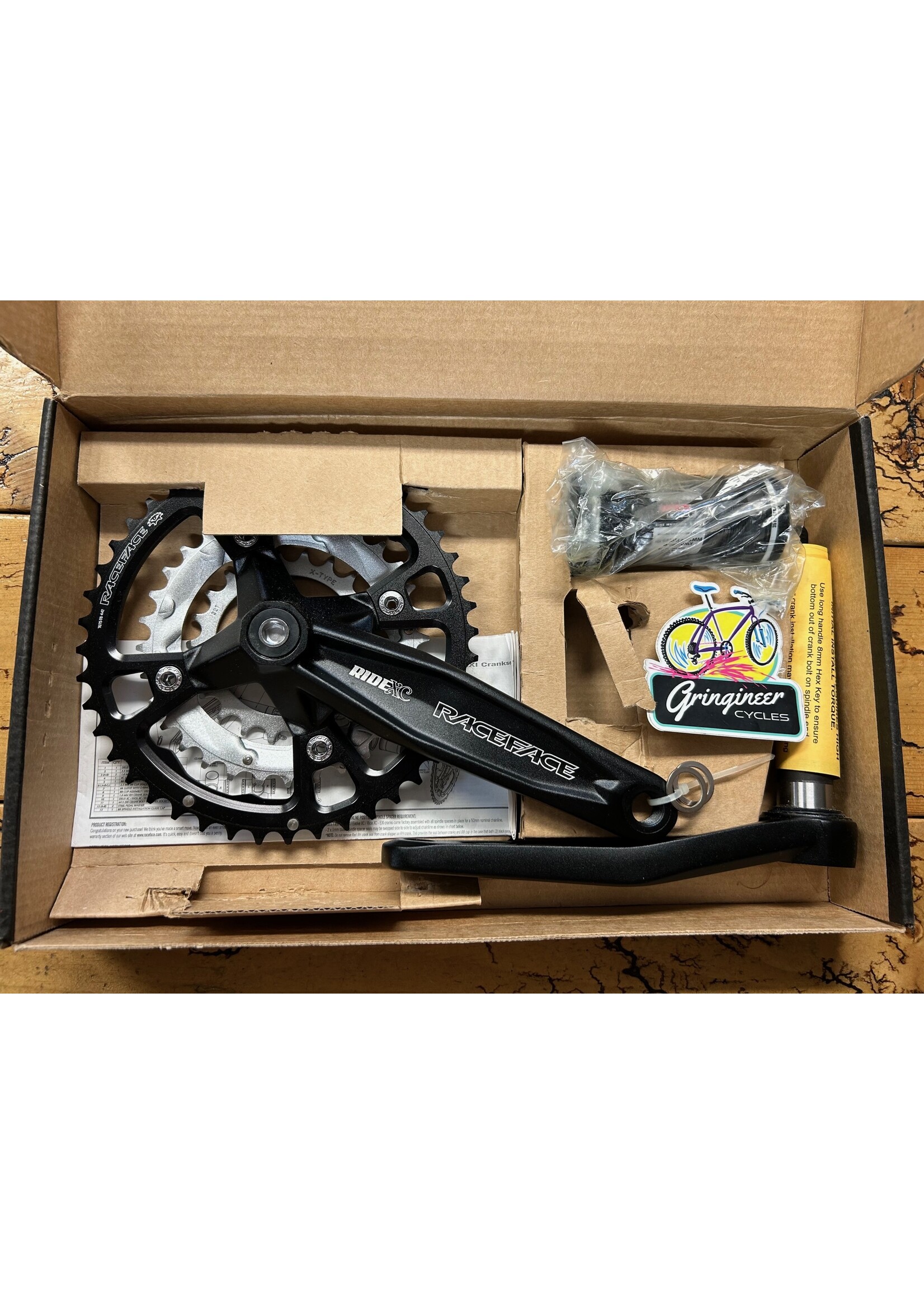 Raceface Raceface Ride XC 44/32/22 175mm X Type Crankset and Bottom Bracket NOS