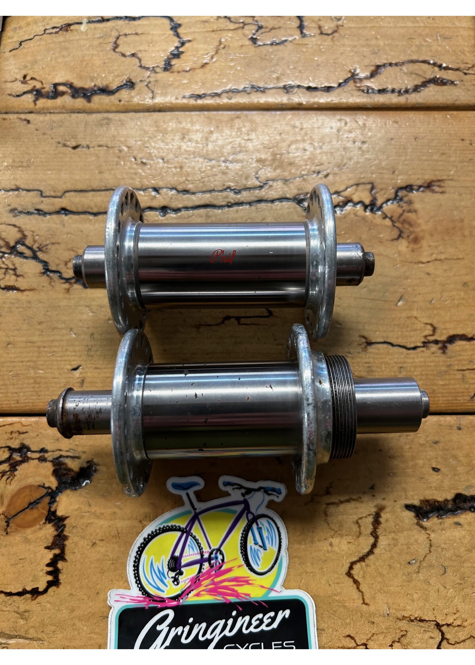 Phil Wood Phil Wood 100/120 36 Hole 3 Piece 1st Gen Hub Set