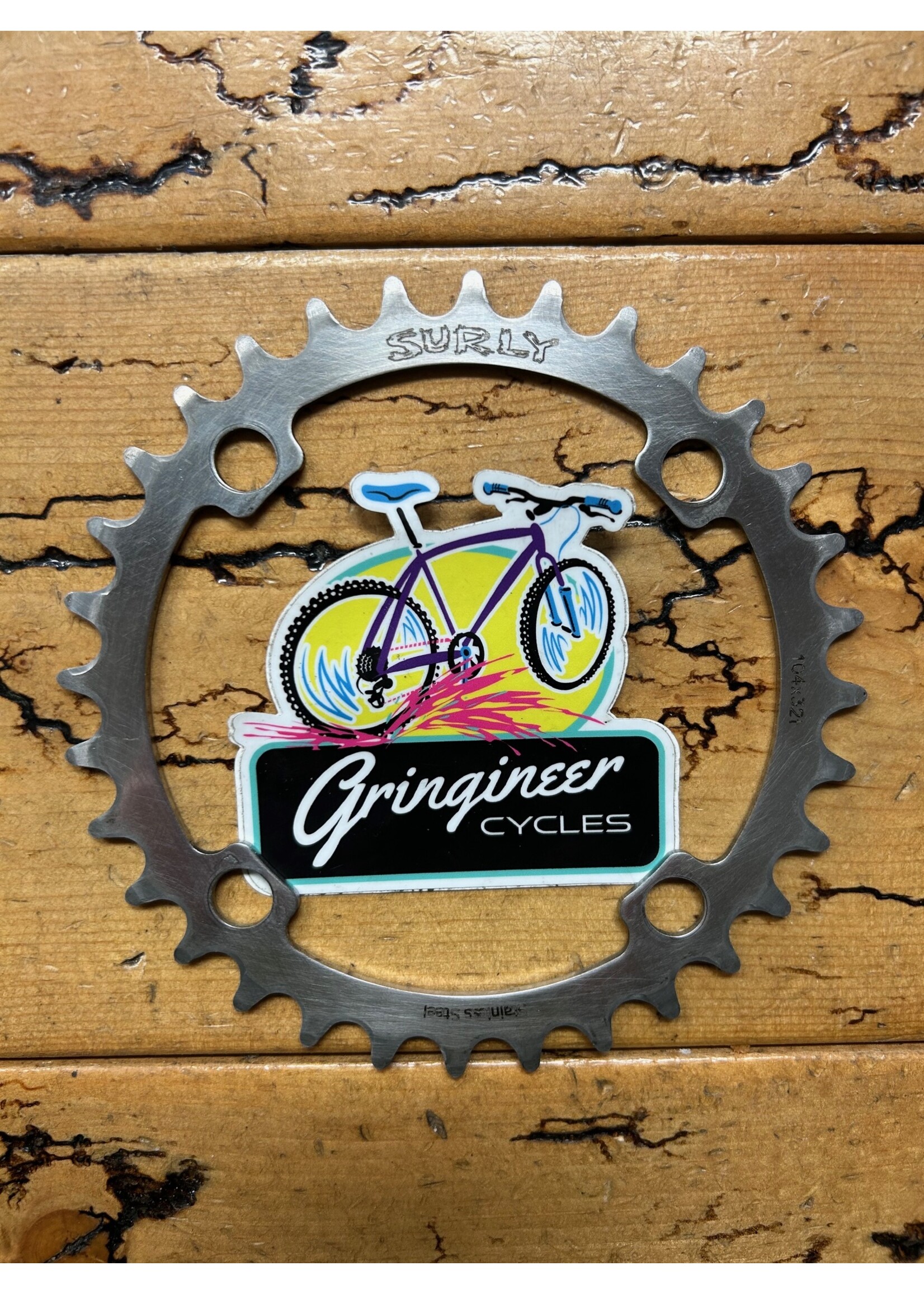 Surly Surly 32 Tooth 4 Bolt 104 BCD Stainless Steel Chainring