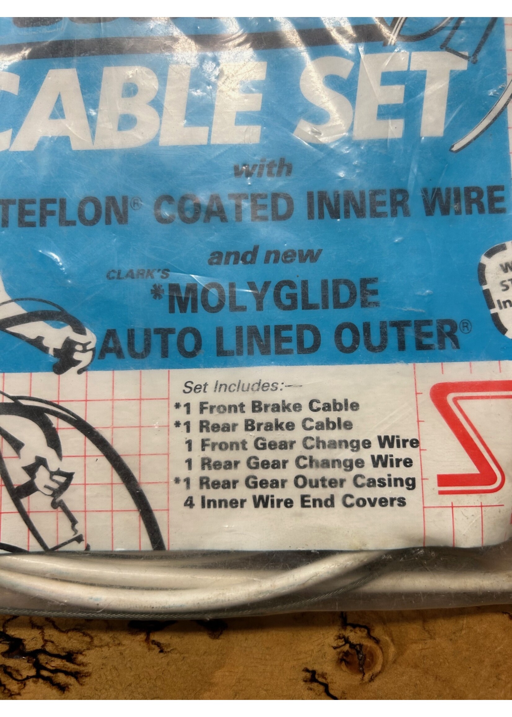 Clarks Clarks Easy Glide White Cable Set 2 Shifter Cables / 1 Brake Cable and Housing