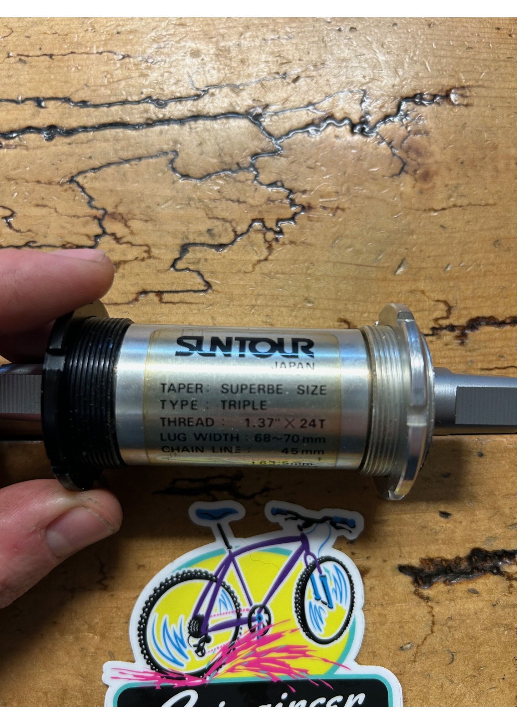 Suntour Suntour Superbe Triple Light Alloy Bottom Bracket NOS