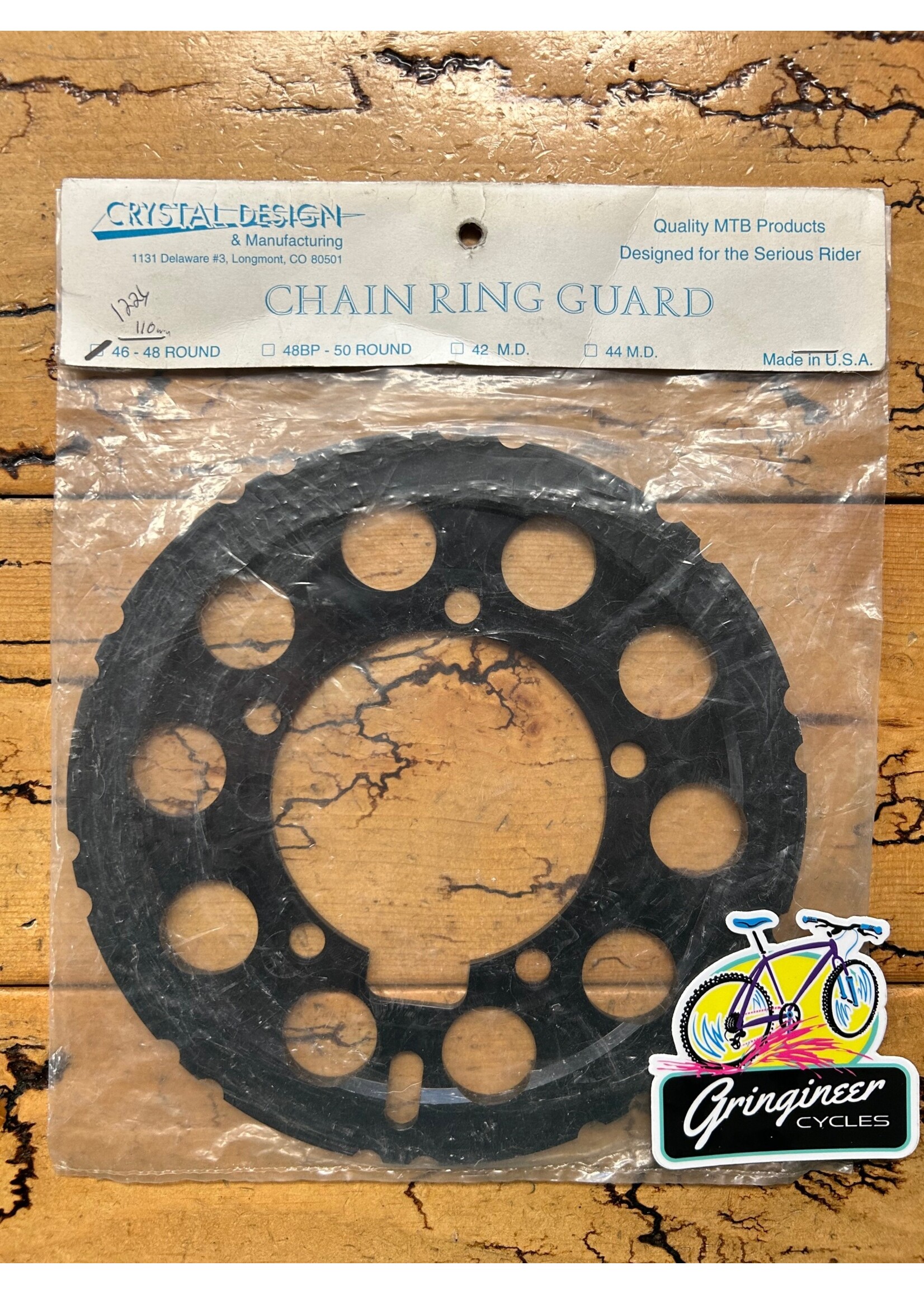 Crystal Design Crystal Design Chain Ring Guard 110 BCD 46-48 Tooth NOS
