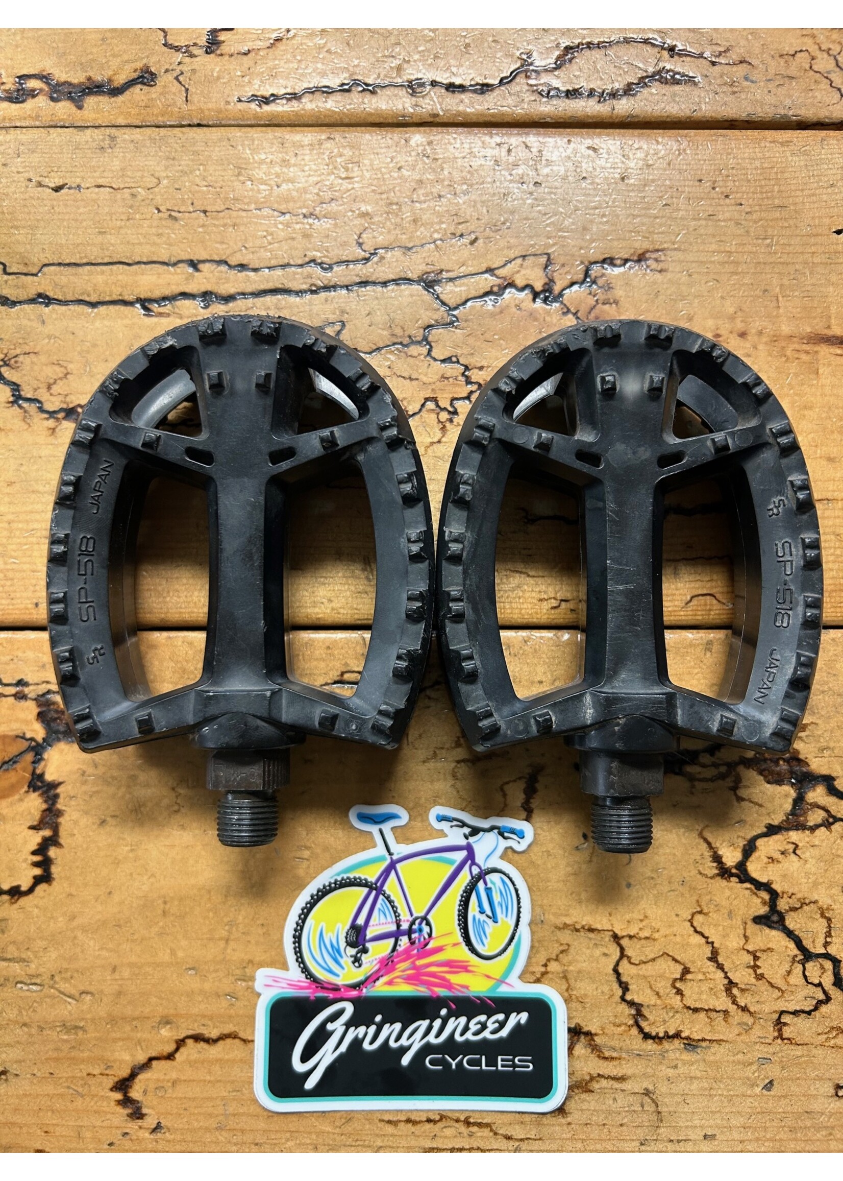 SR Suntour SR SP-518 9/16 Black Plastic Pedals