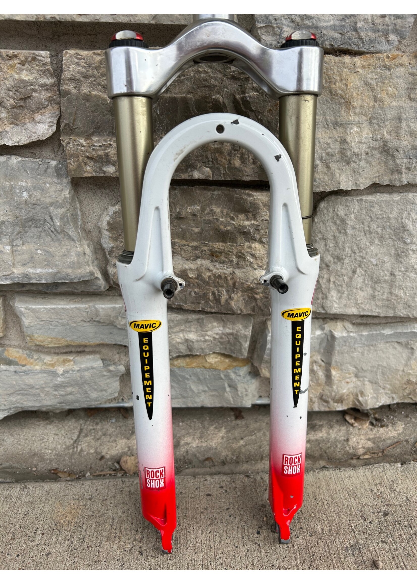 Rock Shox Rock Shox 26" 1 1/8 White to Red Fade Suspension Fork