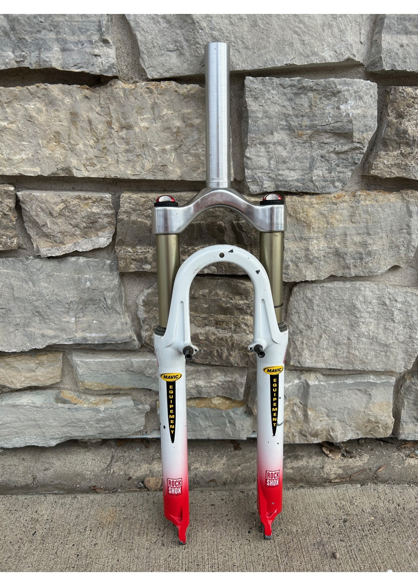 Rock Shox Rock Shox 26" 1 1/8 White to Red Fade Suspension Fork