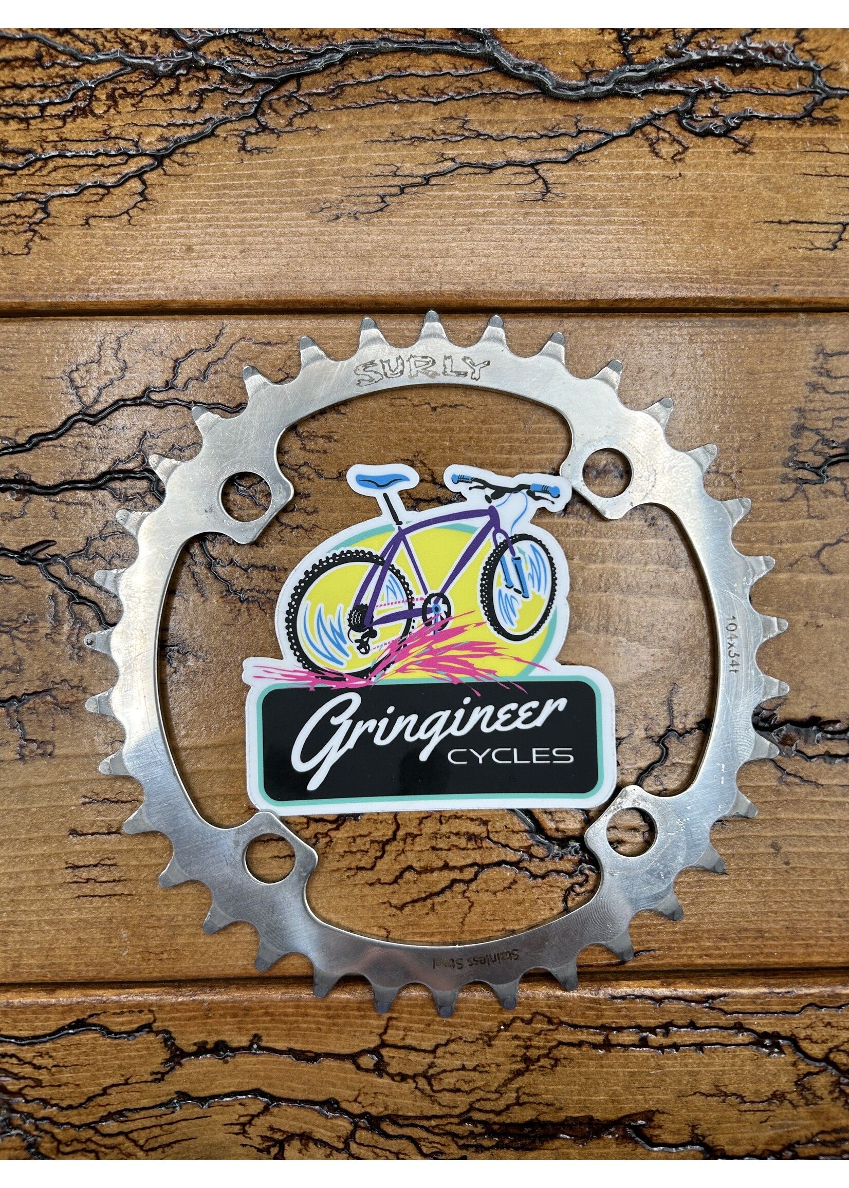 Surly Surly 34 Tooth 4 Bolt 104 BCD Stainless Steel Chainring
