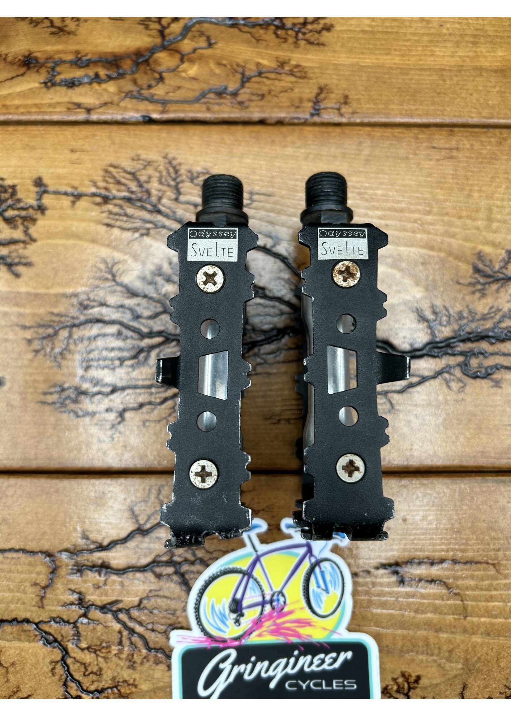 ODYSSEY Odyssey Svelte 9/16 Black and Silver Pedals
