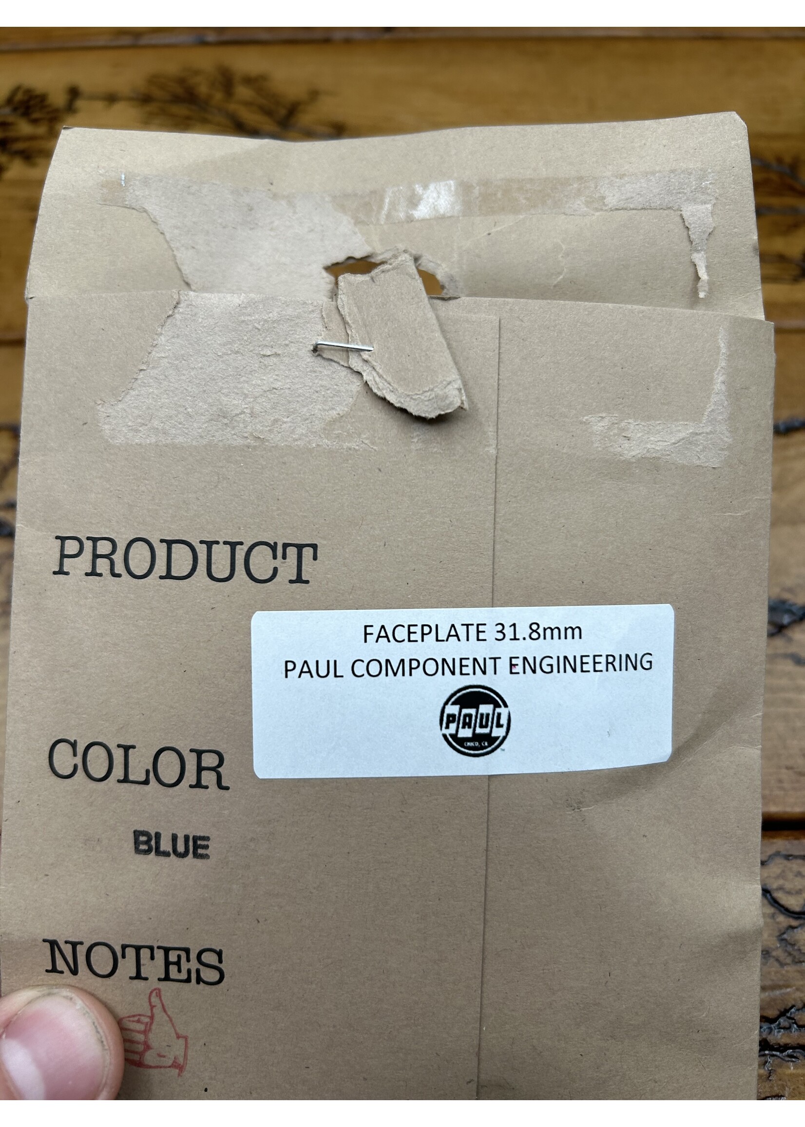 Paul Components Paul Component Blue Boxcar Stem Plate 31.8
