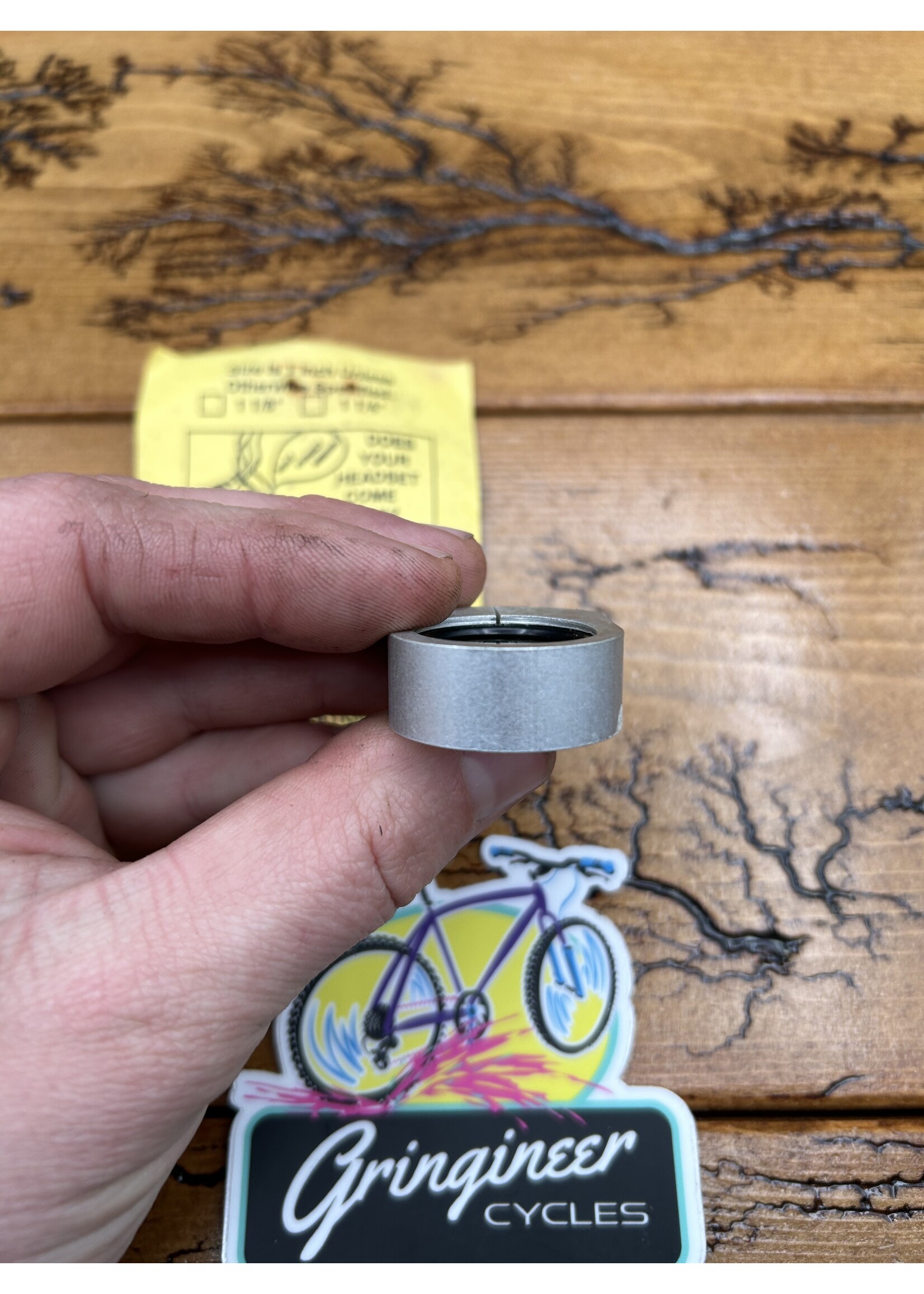 Gorilla Gorilla 1 Inch Threaded Headset Lock Nut Silver NOS