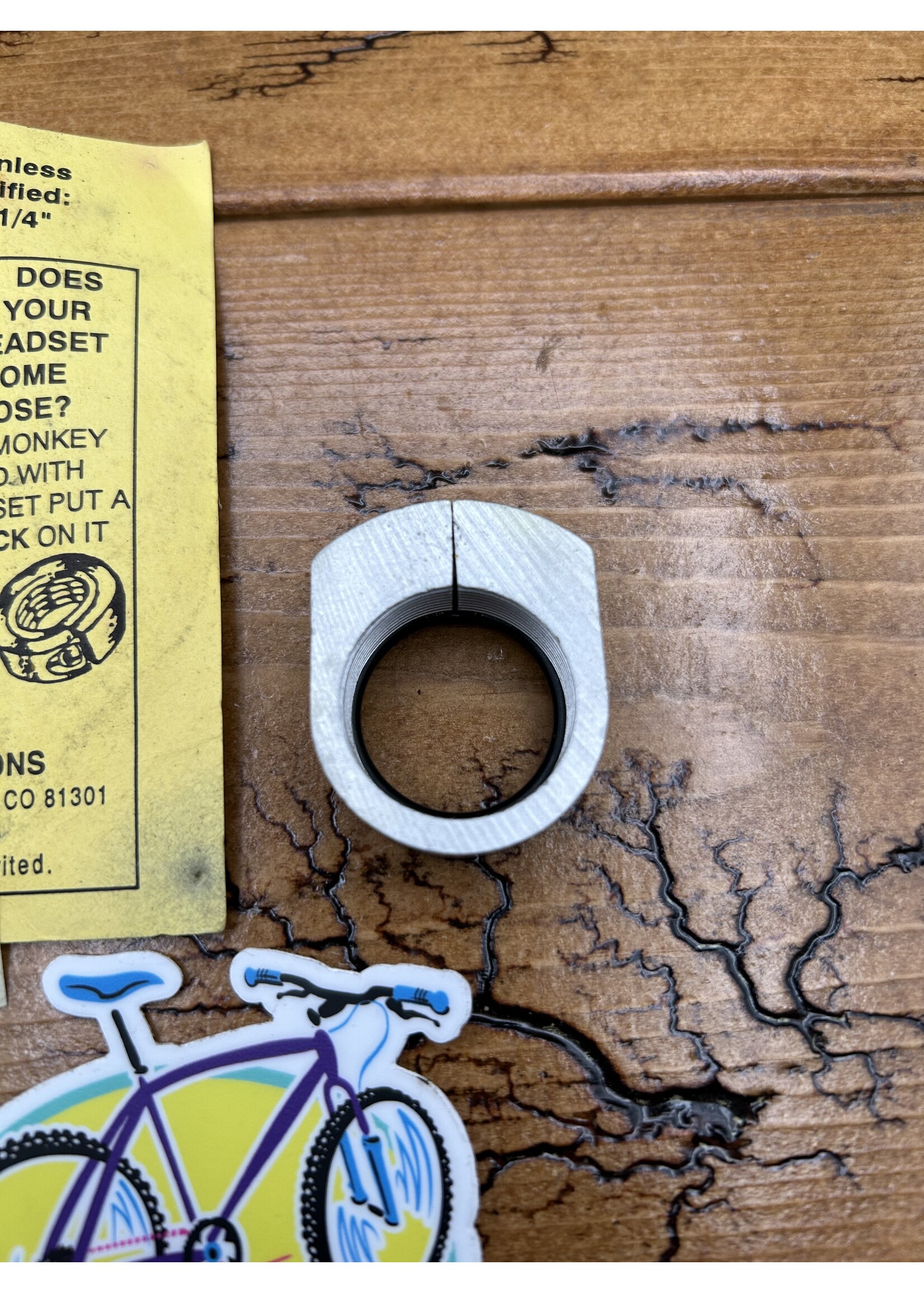 Gorilla Gorilla 1 Inch Threaded Headset Lock Nut Silver NOS