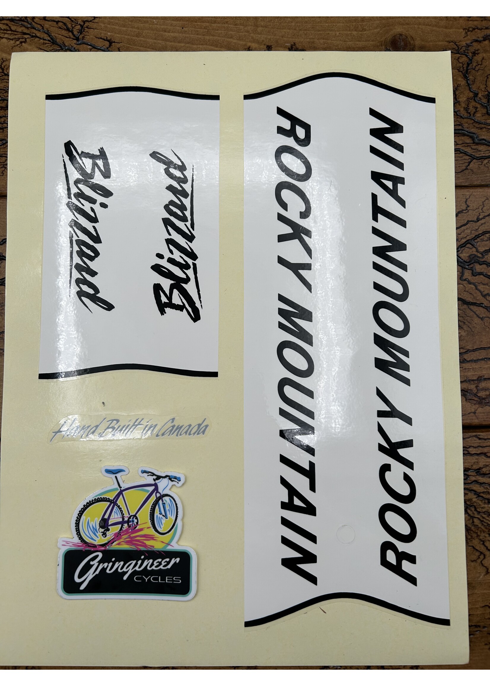 Rocky Mountain Rocky Mountain Blizzard Frame Decals Black/White