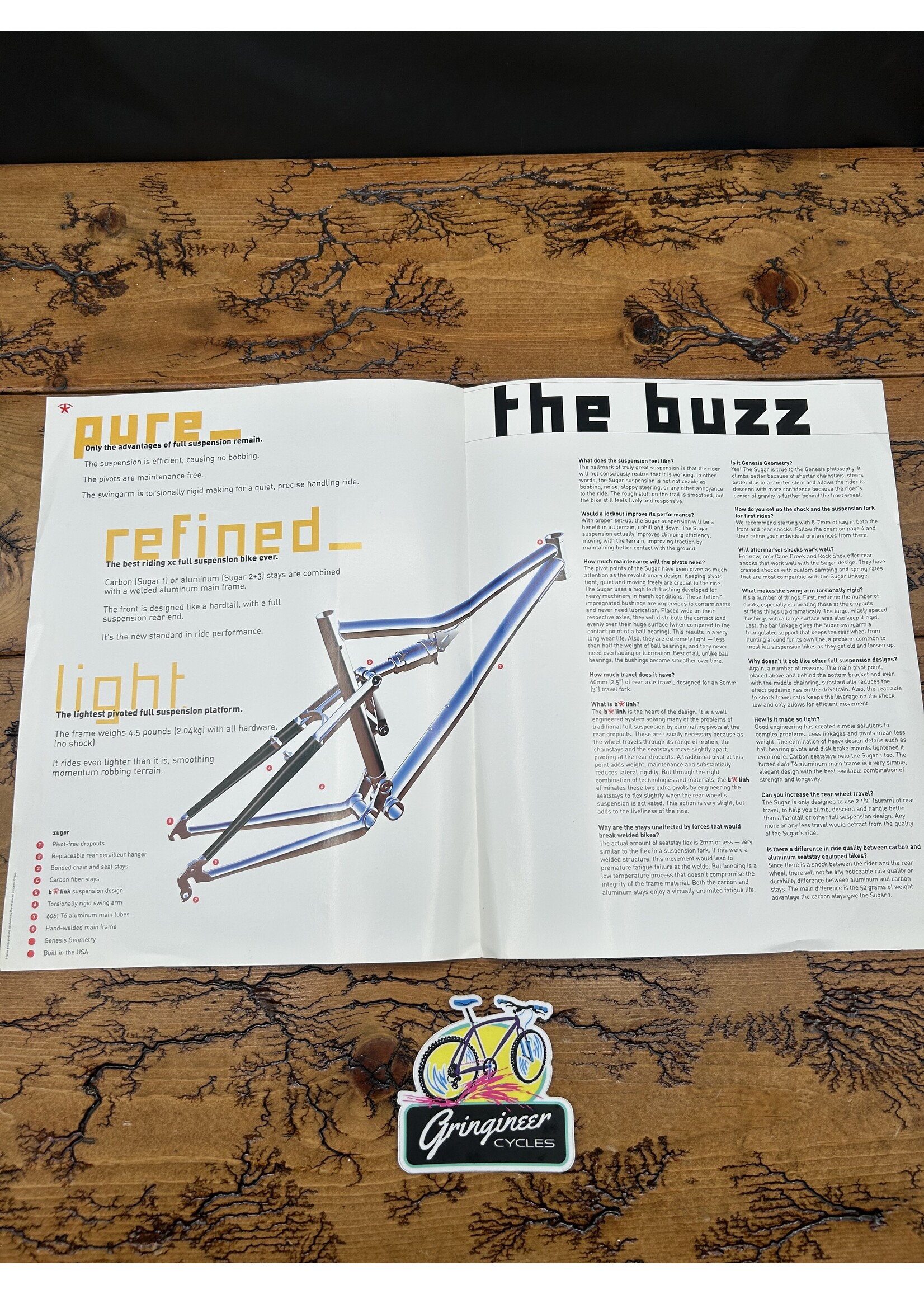 Gary Fisher 1999 Gary Fisher Sugar Pamphlet