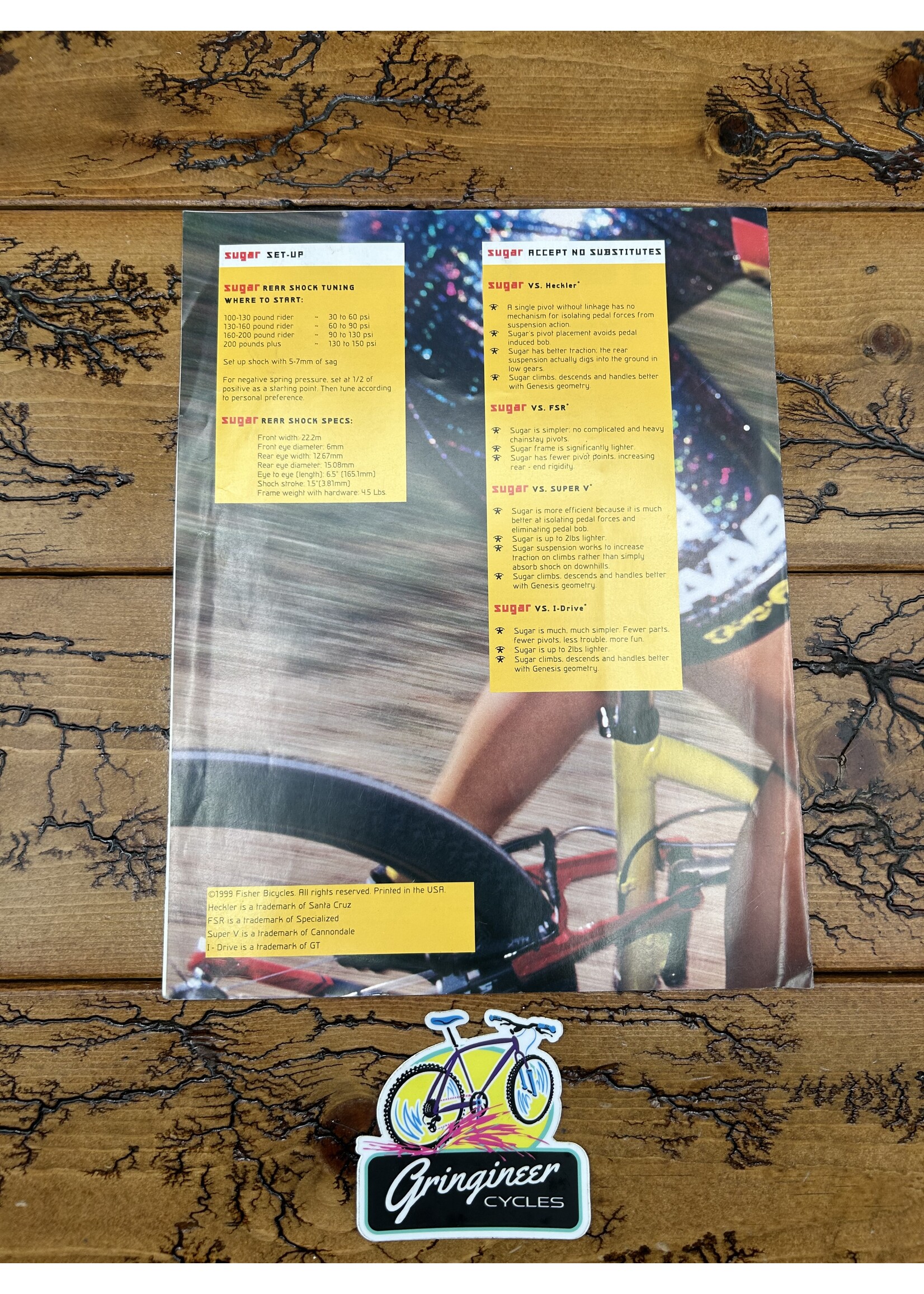 Gary Fisher 1999 Gary Fisher Sugar Pamphlet