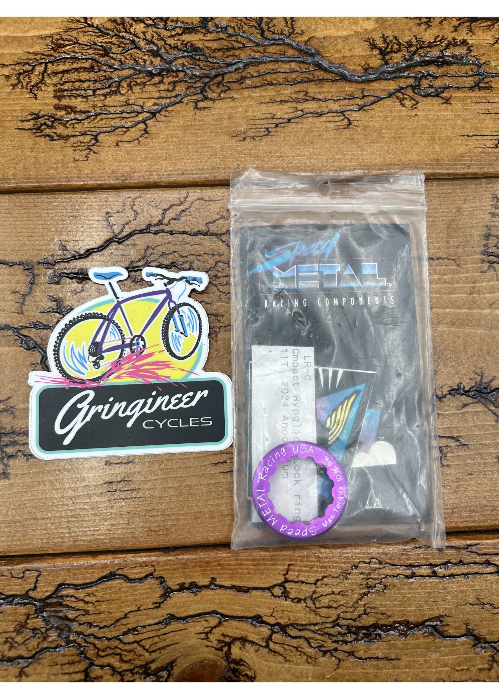 Speed Metal Racing Speed Metal Racing Components Compact Hyperglide Lock Ring Purple NOS