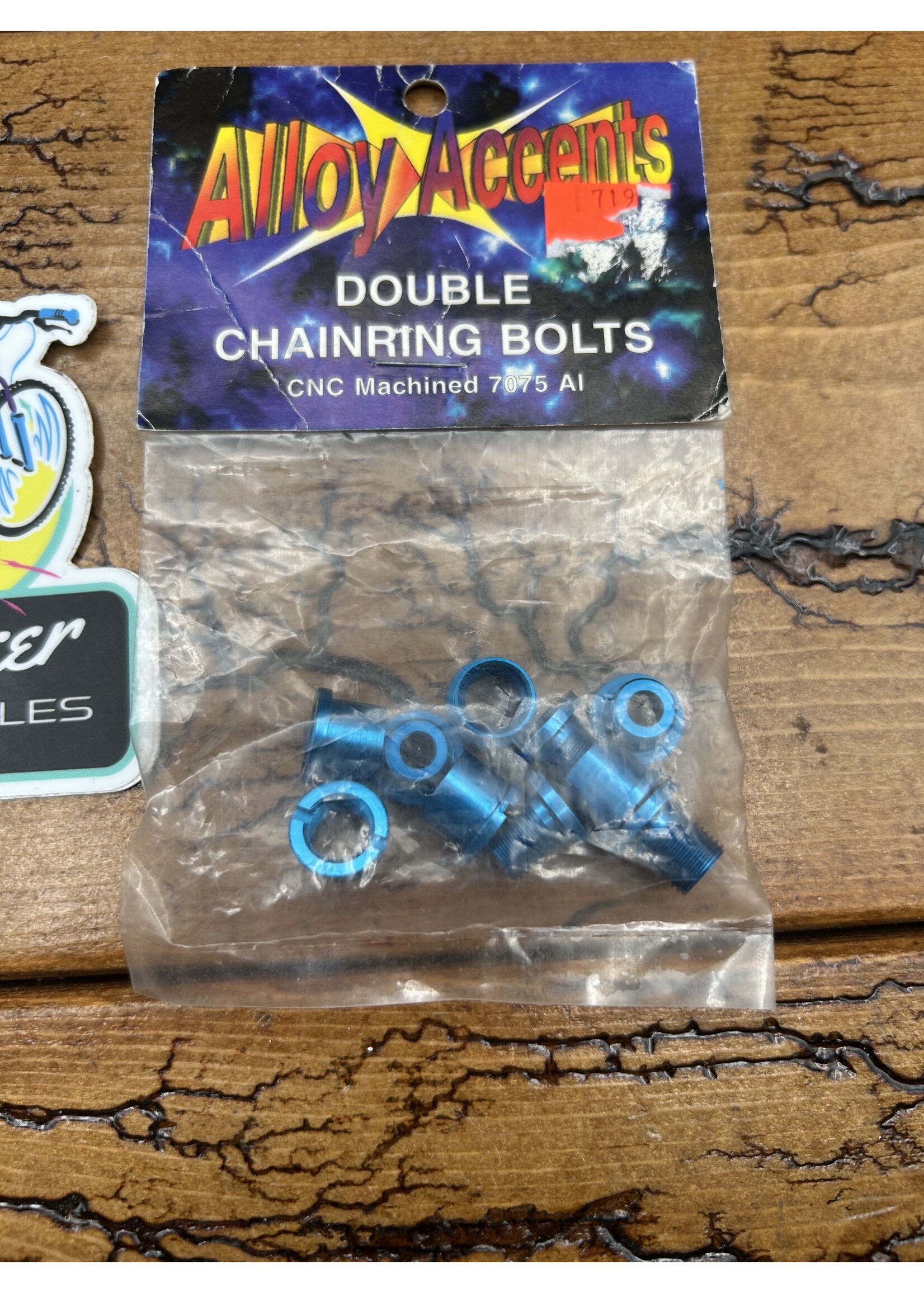 Alloy Accents Alloy Accents Blue Double Chainring Bolt Set Of 5 NOS