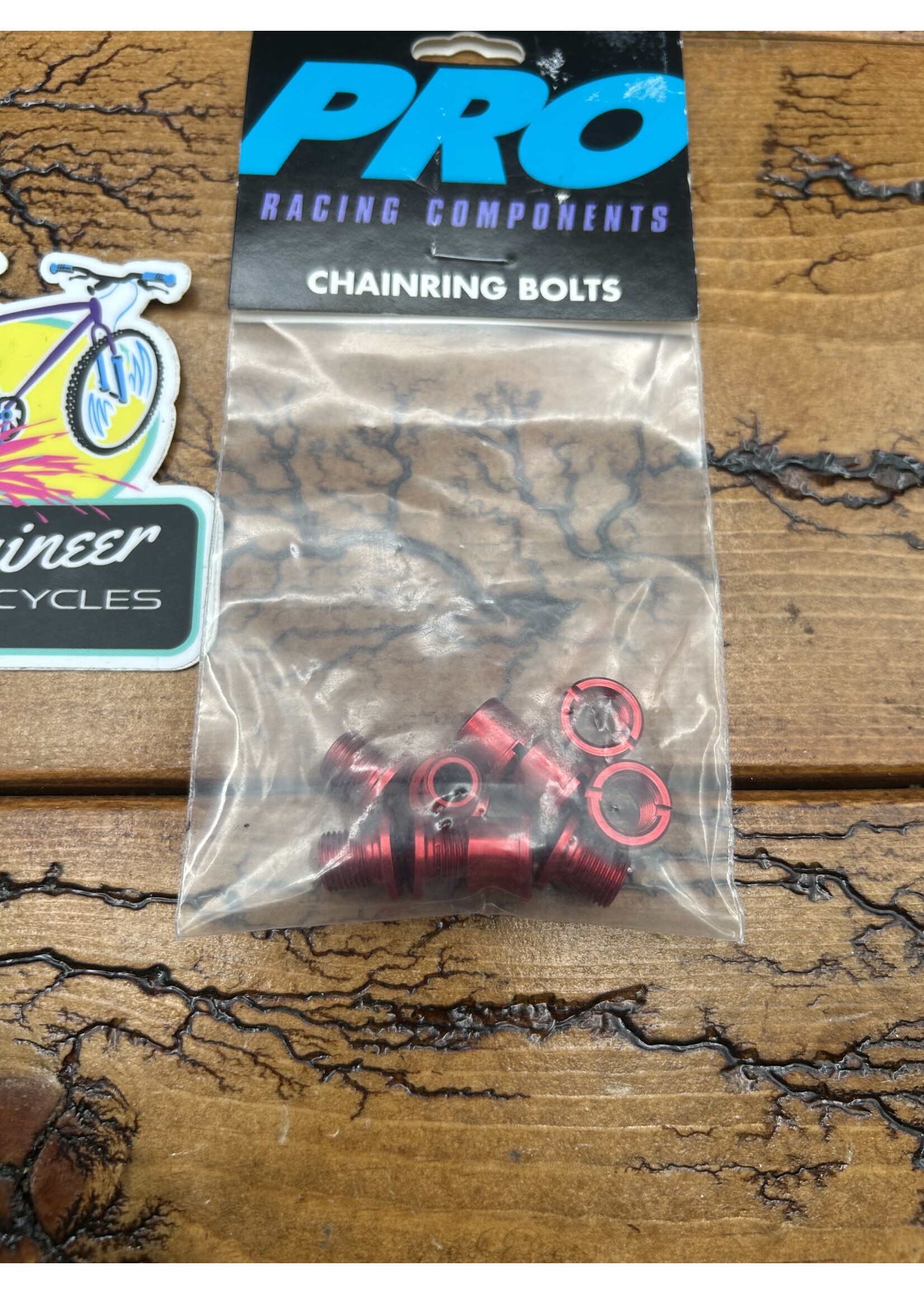 Pro Racing Components Pro Racing Components Red Double Chainring Bolt Set of 5 NOS
