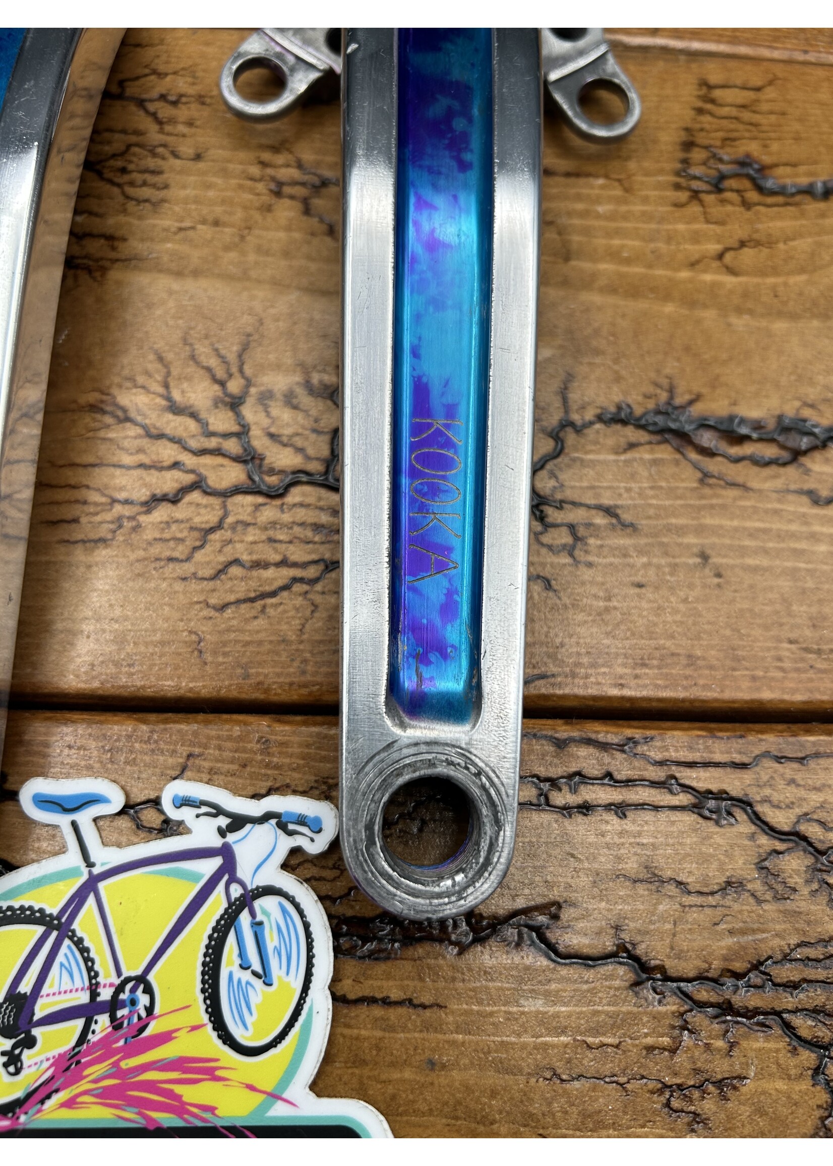 Kooka Kooka Silver Blue Purple Anodized Triple Crankset