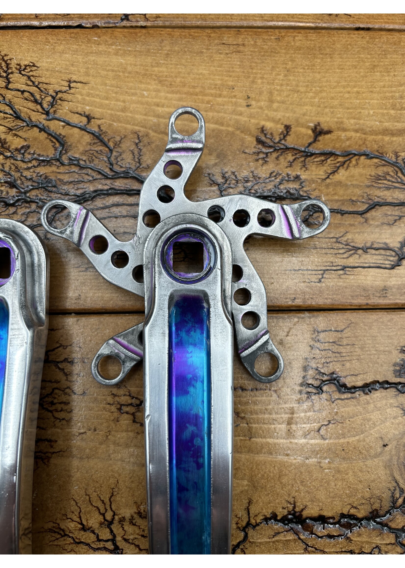 Kooka Kooka Silver Blue Purple Anodized Triple Crankset