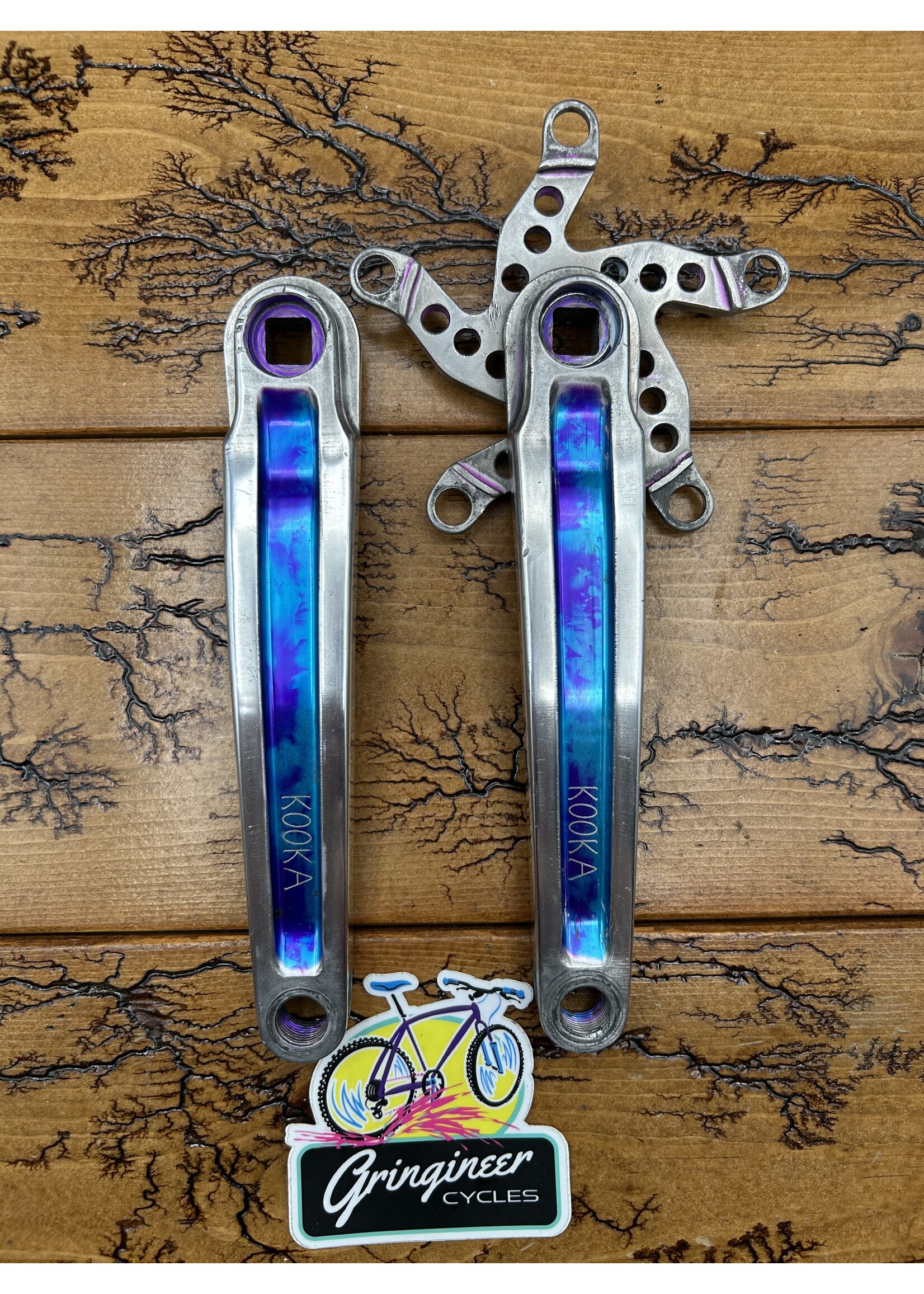 Kooka Kooka Silver Blue Purple Anodized Triple Crankset