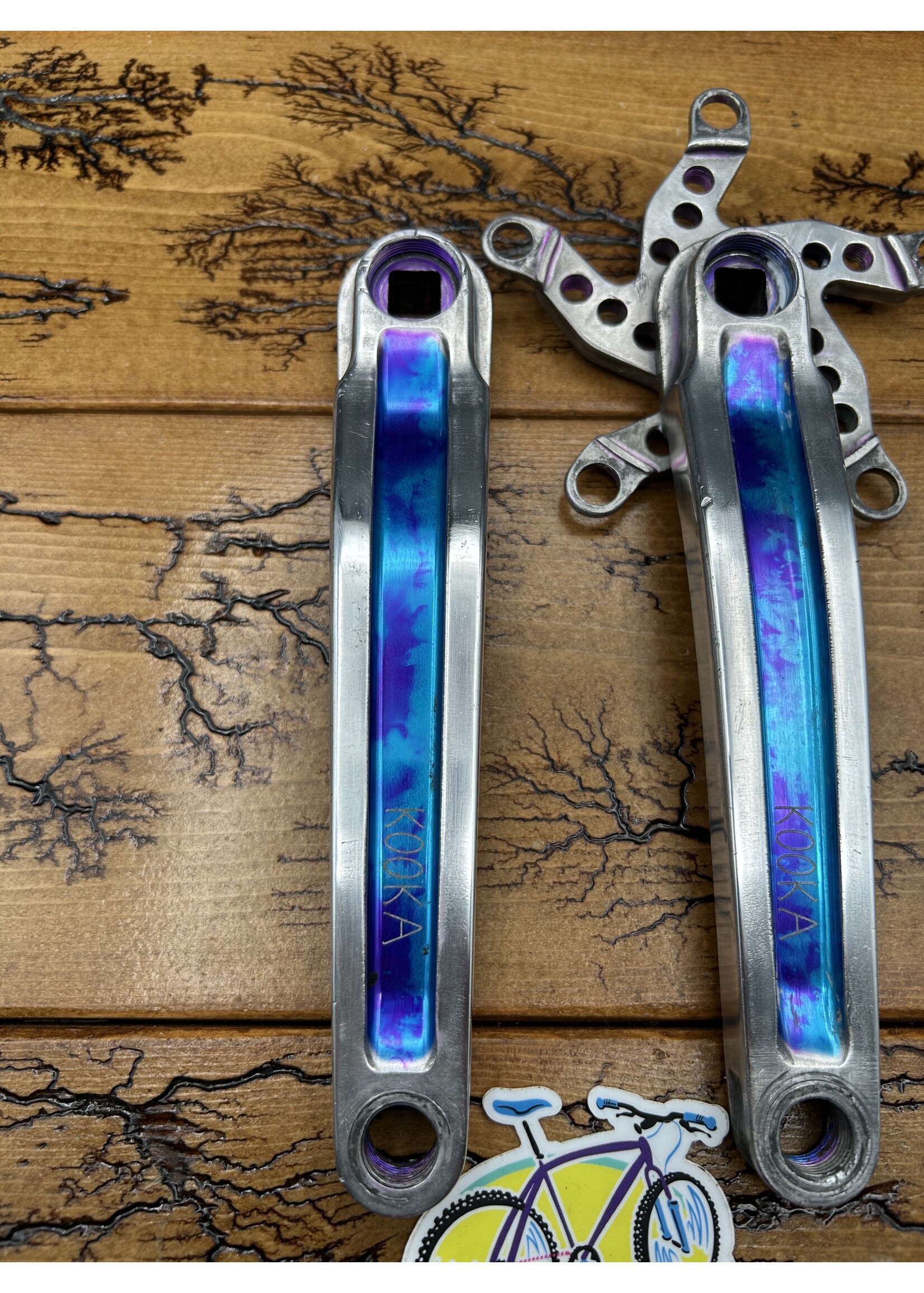 Kooka Kooka Silver Blue Purple Anodized Triple Crankset
