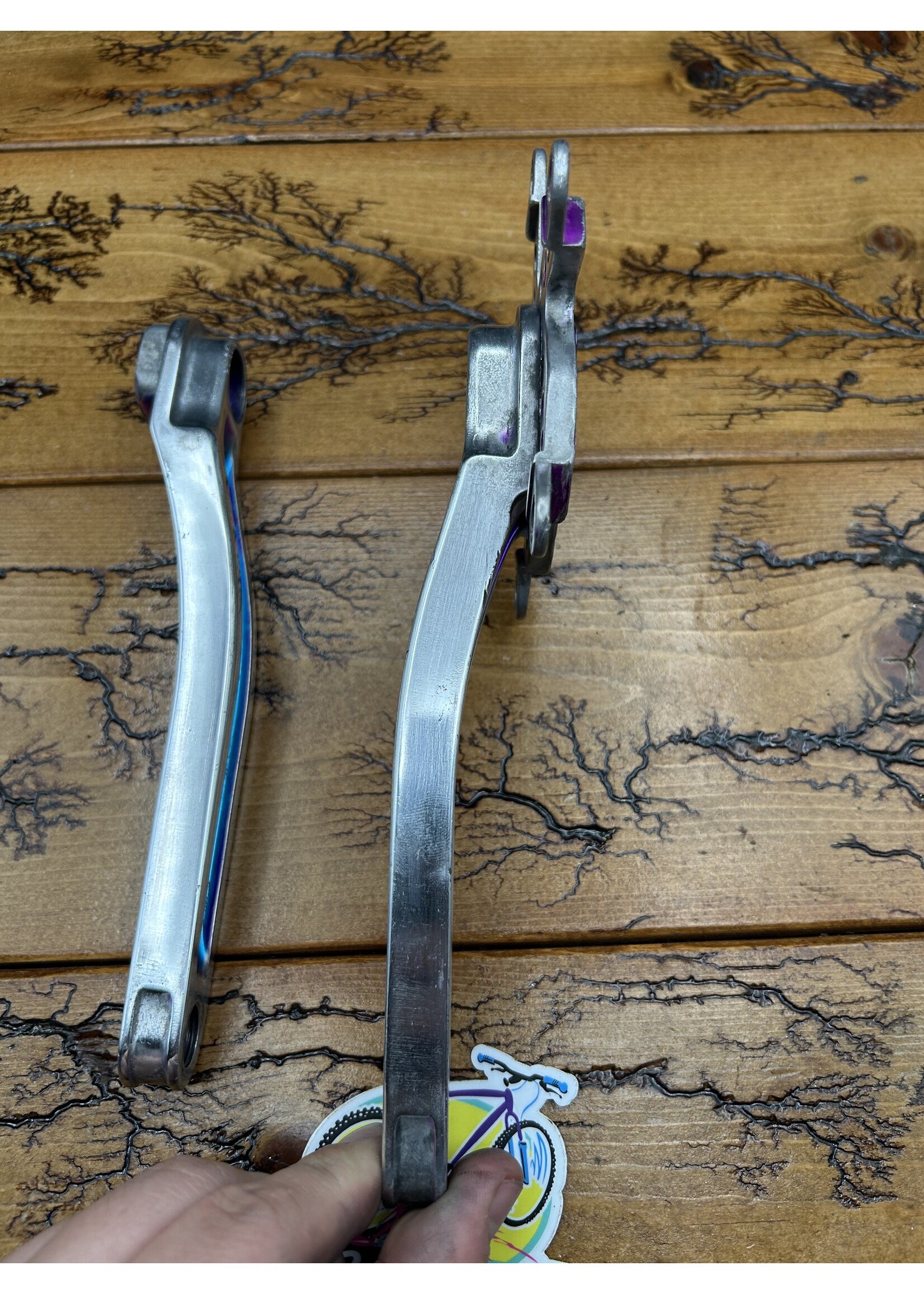 Kooka Kooka Silver Blue Purple Anodized Triple Crankset