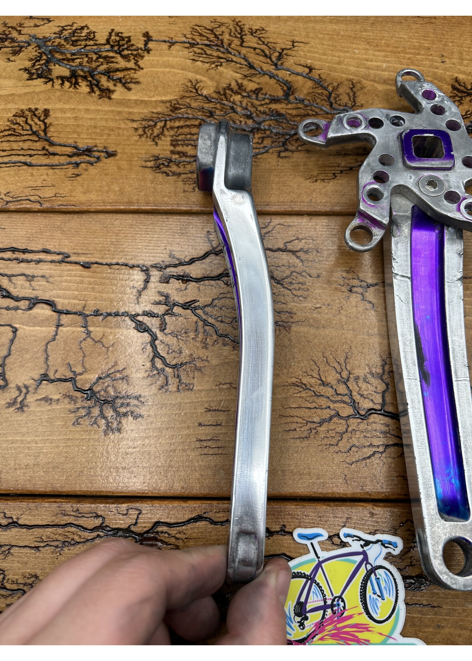 Kooka Kooka Silver Blue Purple Anodized Triple Crankset