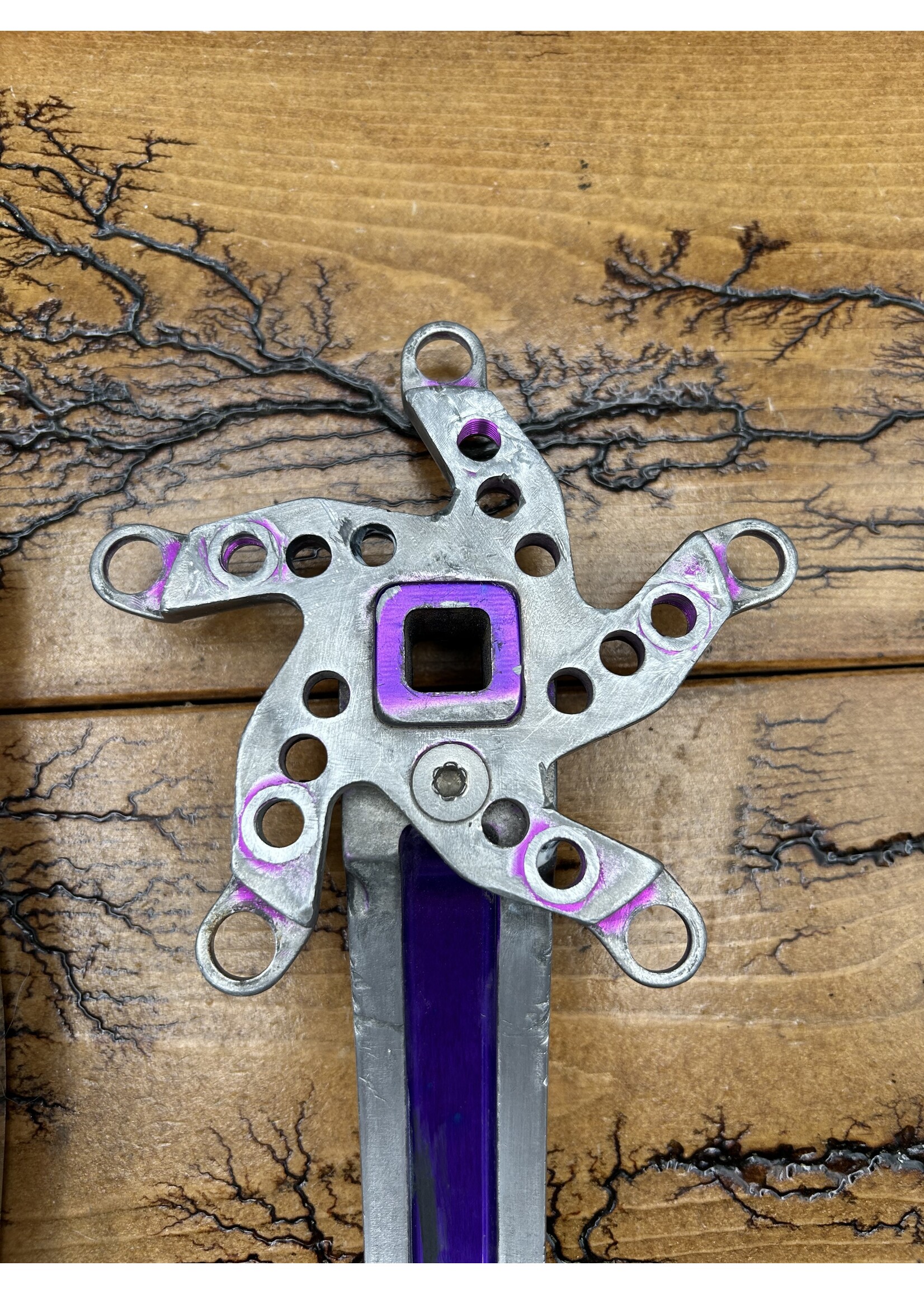 Kooka Kooka Silver Blue Purple Anodized Triple Crankset