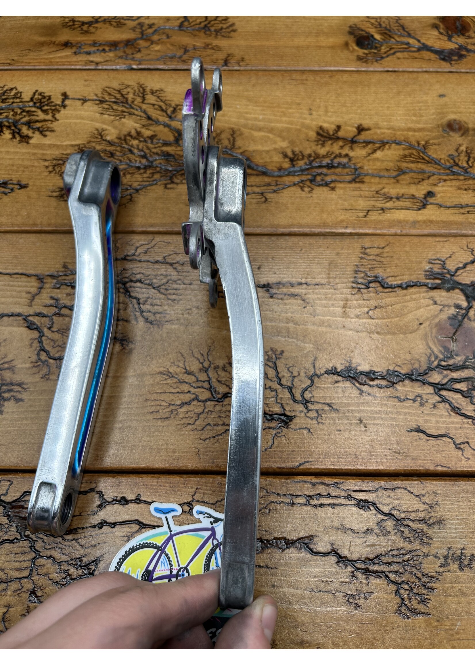 Kooka Kooka Silver Blue Purple Anodized Triple Crankset