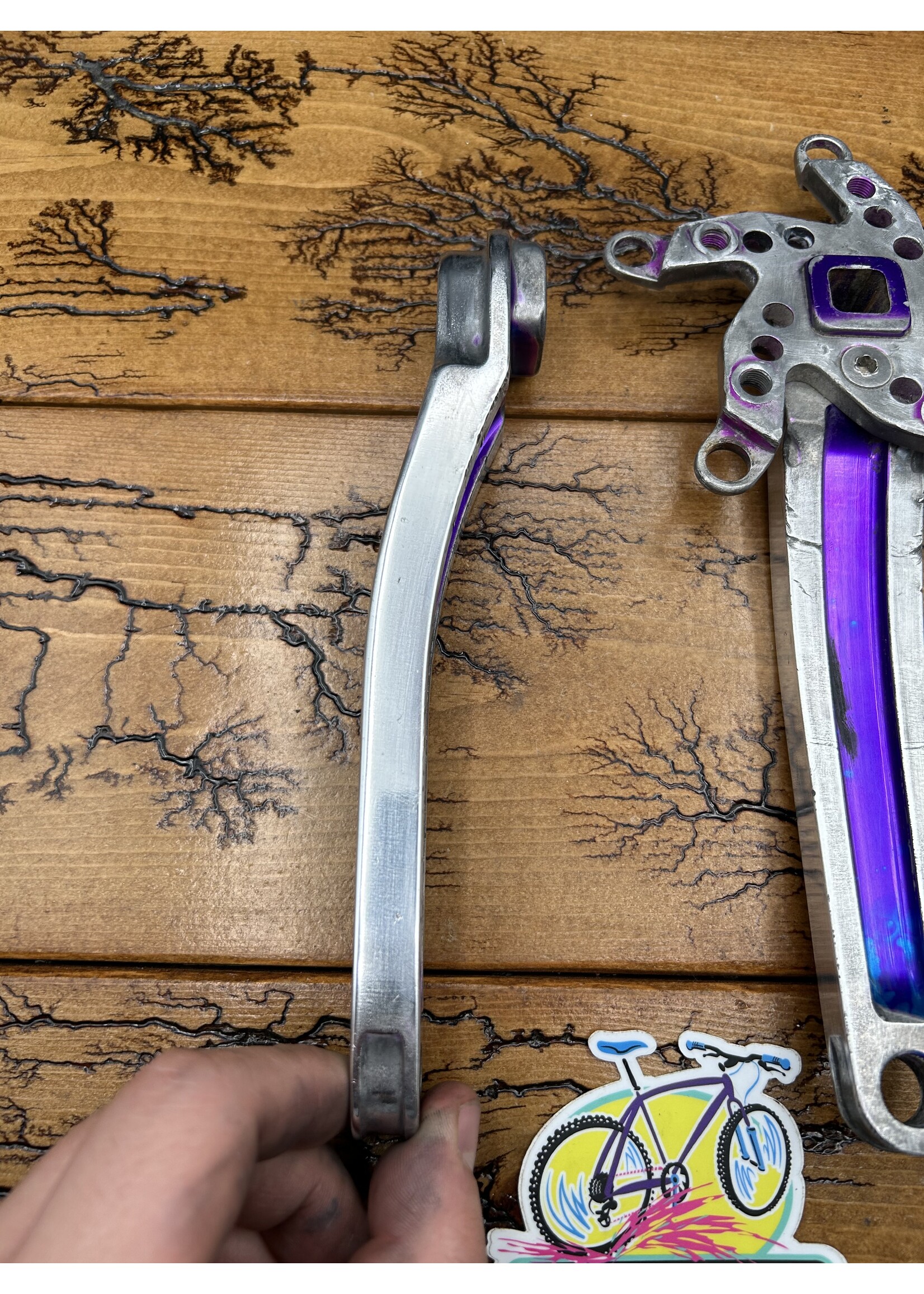 Kooka Kooka Silver Blue Purple Anodized Triple Crankset