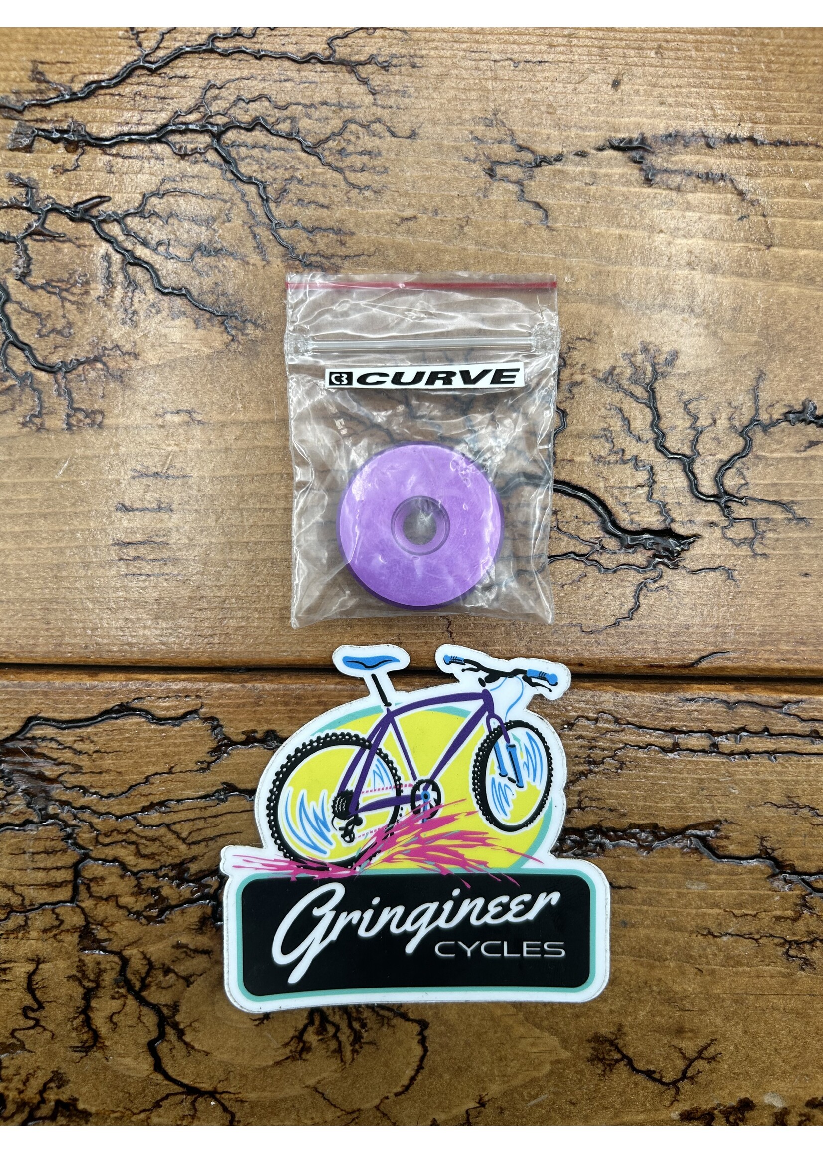 Curve Curve Purple Anodized 1 1/8 Top Cap