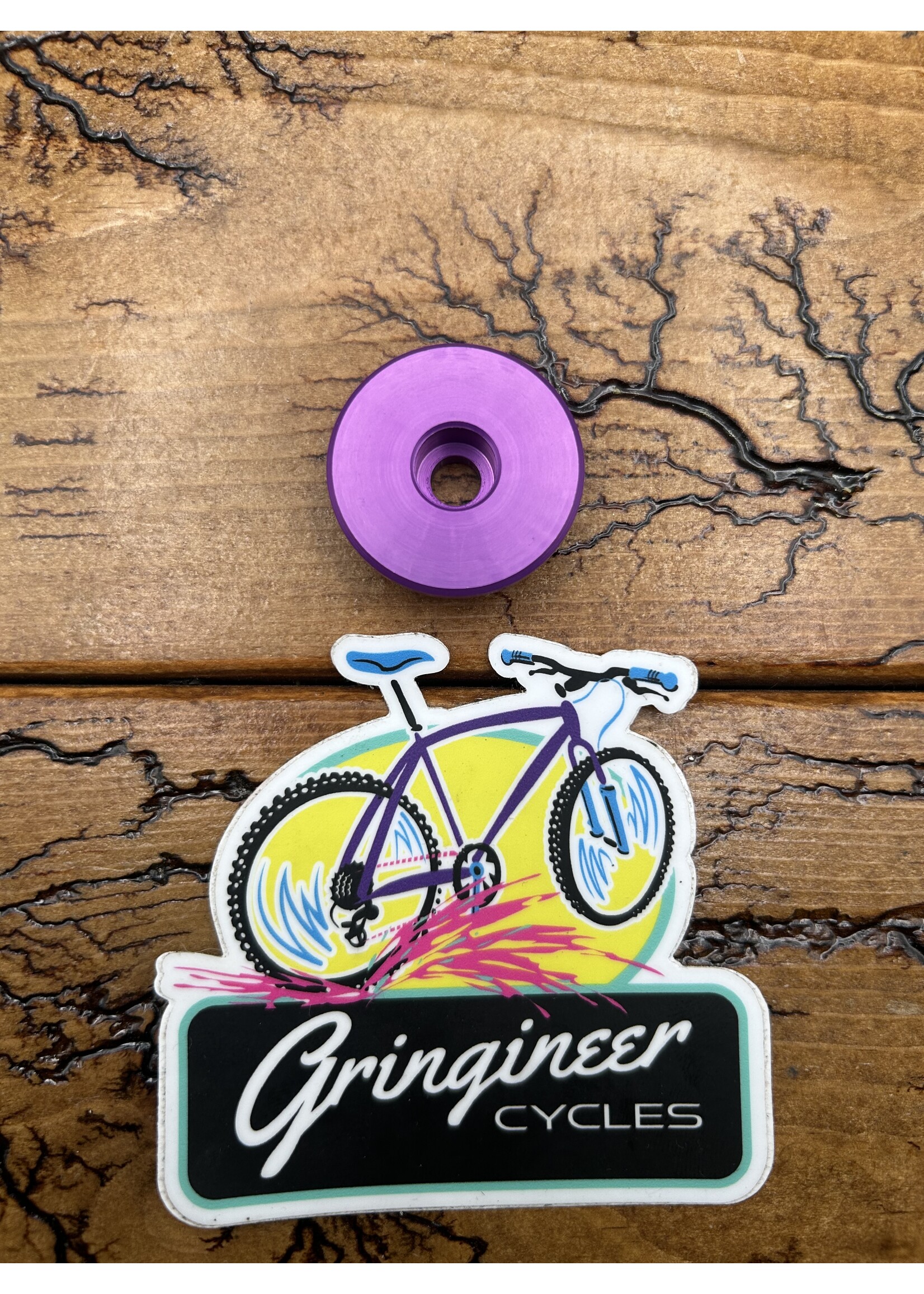 Curve Curve Purple Anodized 1 1/8 Top Cap
