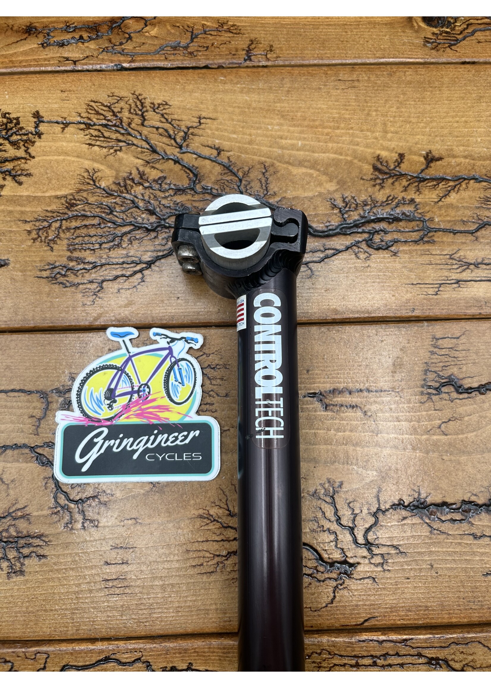 Control Tech Control Tech 27.2mm x 350mm Black Seatpost With Logos