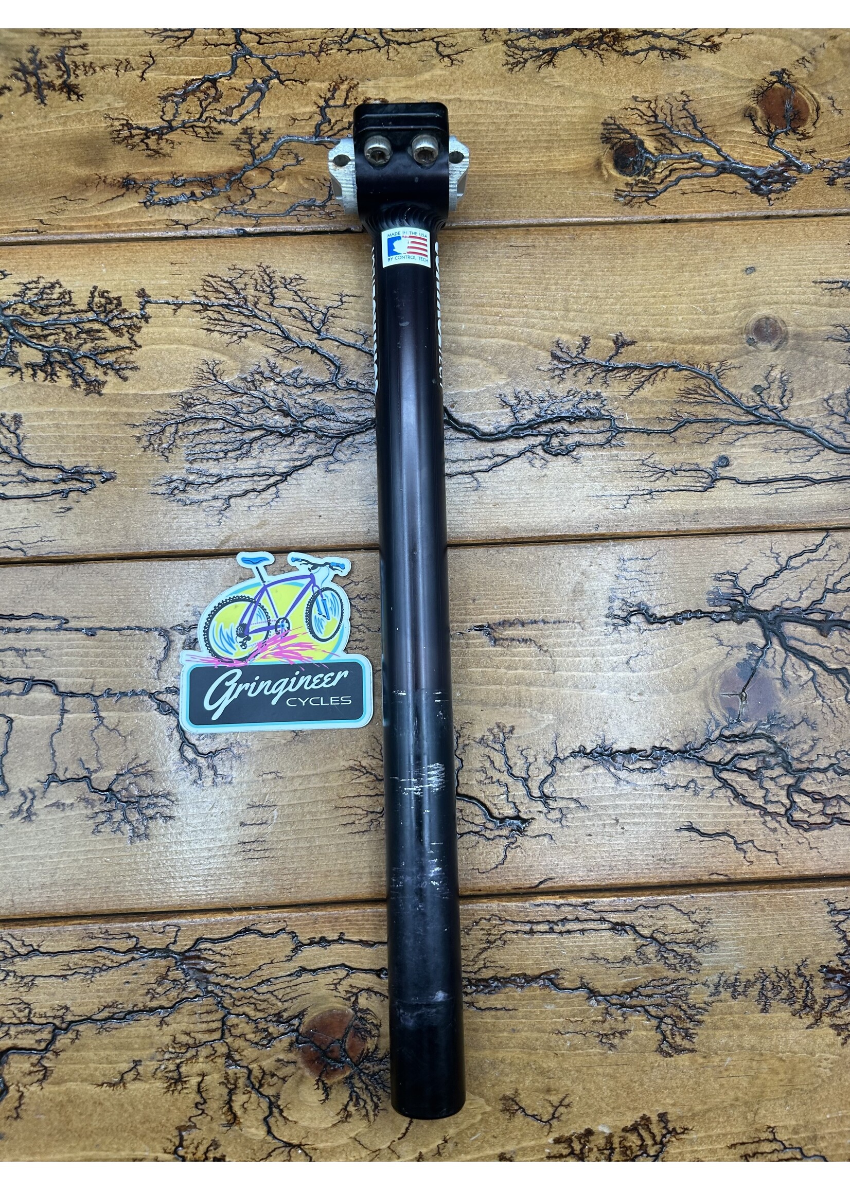 Control Tech Control Tech 27.2mm x 350mm Black Seatpost With Logos