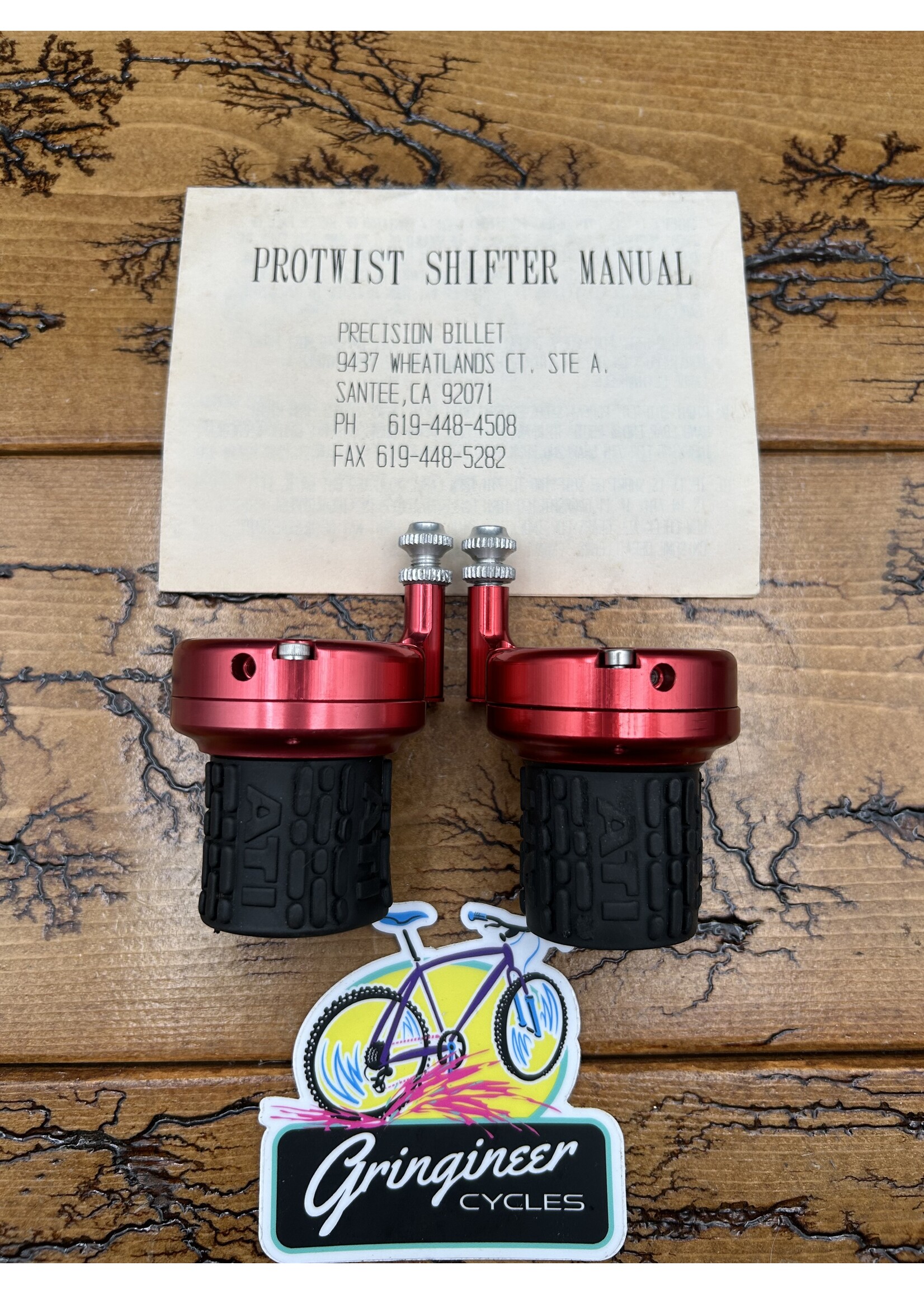 Precision Billet Precision Billet Protwist Red Anodized Grip Shifters