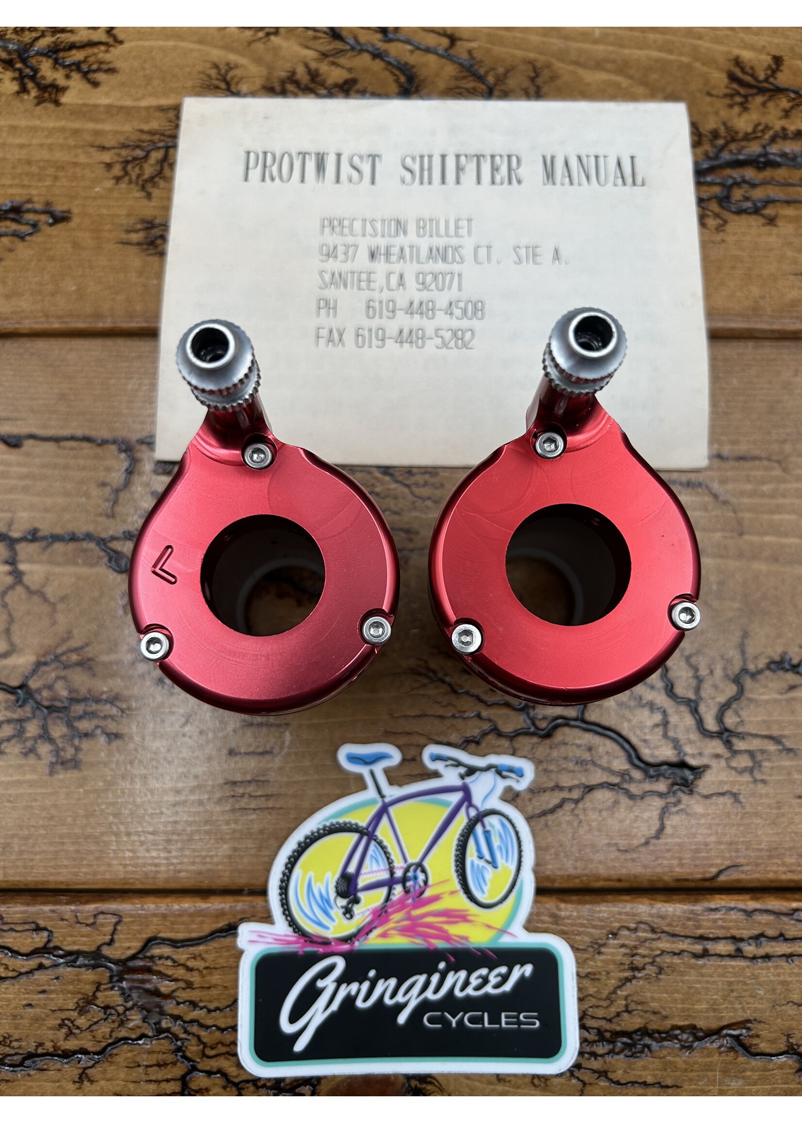 Precision Billet Precision Billet Protwist Red Anodized Grip Shifters