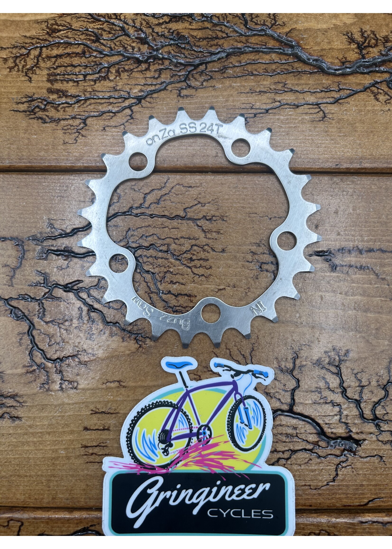 Onza Onza Buzz Saw 24 Tooth 74 BCD Stainless Steel Chainring