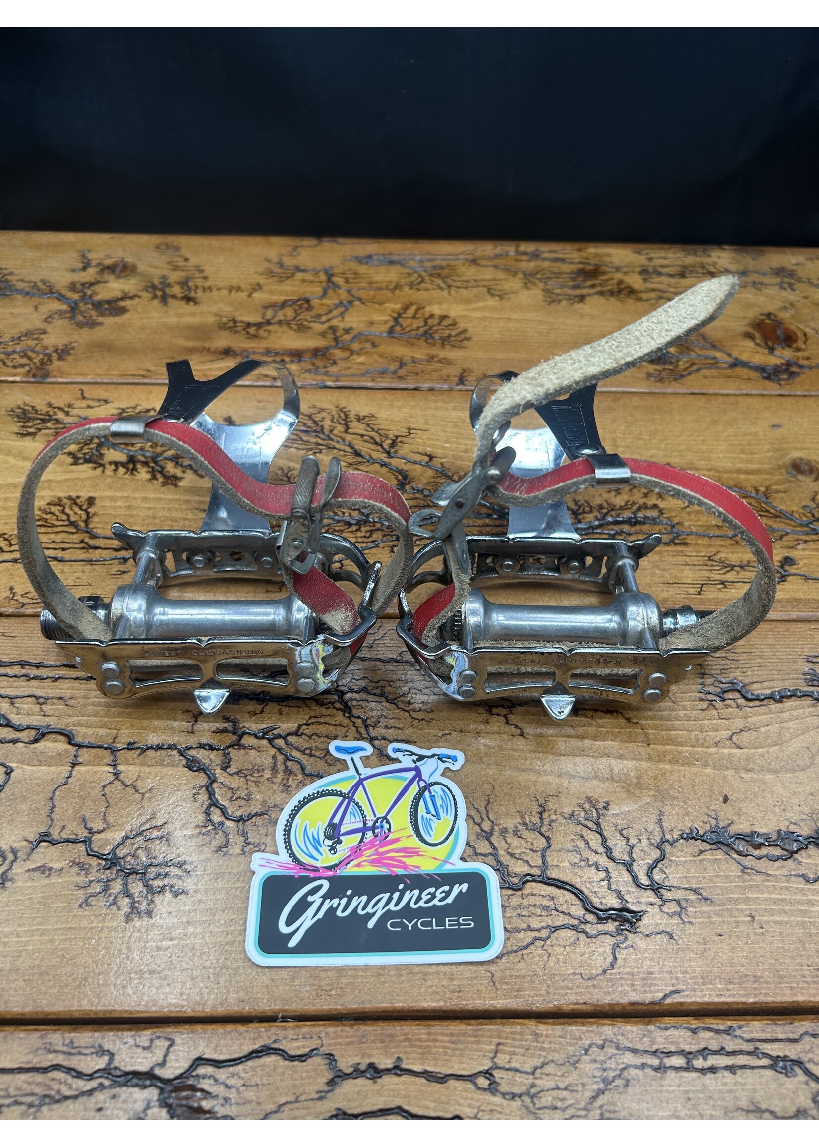 Campagnolo Campagnolo Record Strada Pedals With Toe Cages and Straps