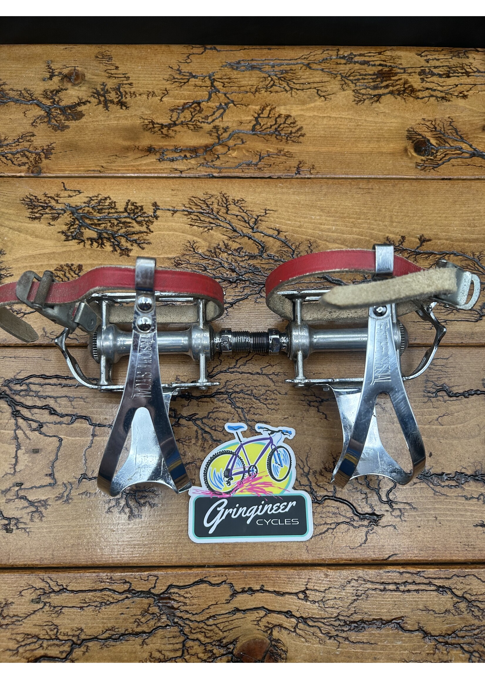 Campagnolo Campagnolo Record Strada Pedals With Toe Cages and Straps