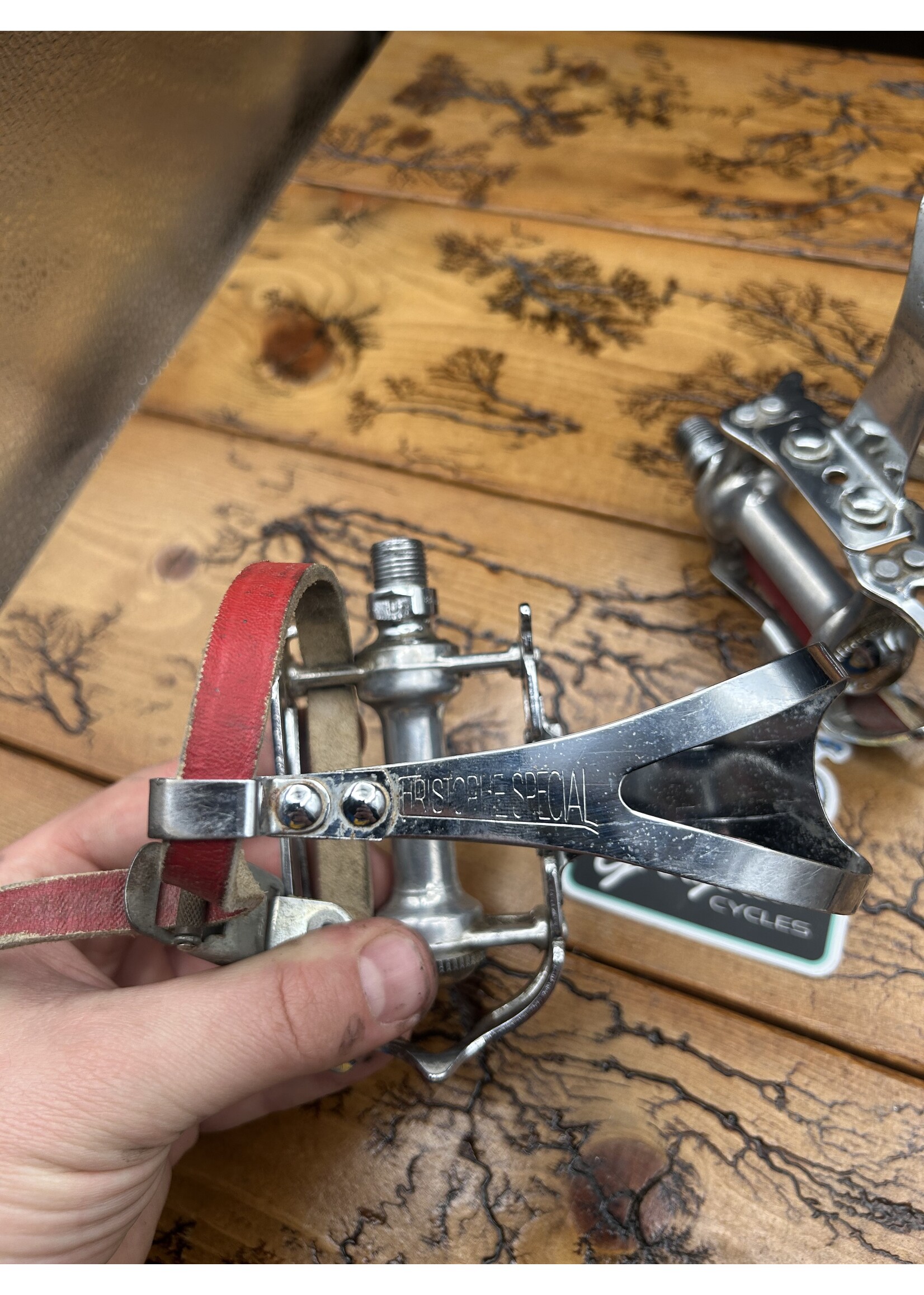 Campagnolo Campagnolo Record Strada Pedals With Toe Cages and Straps