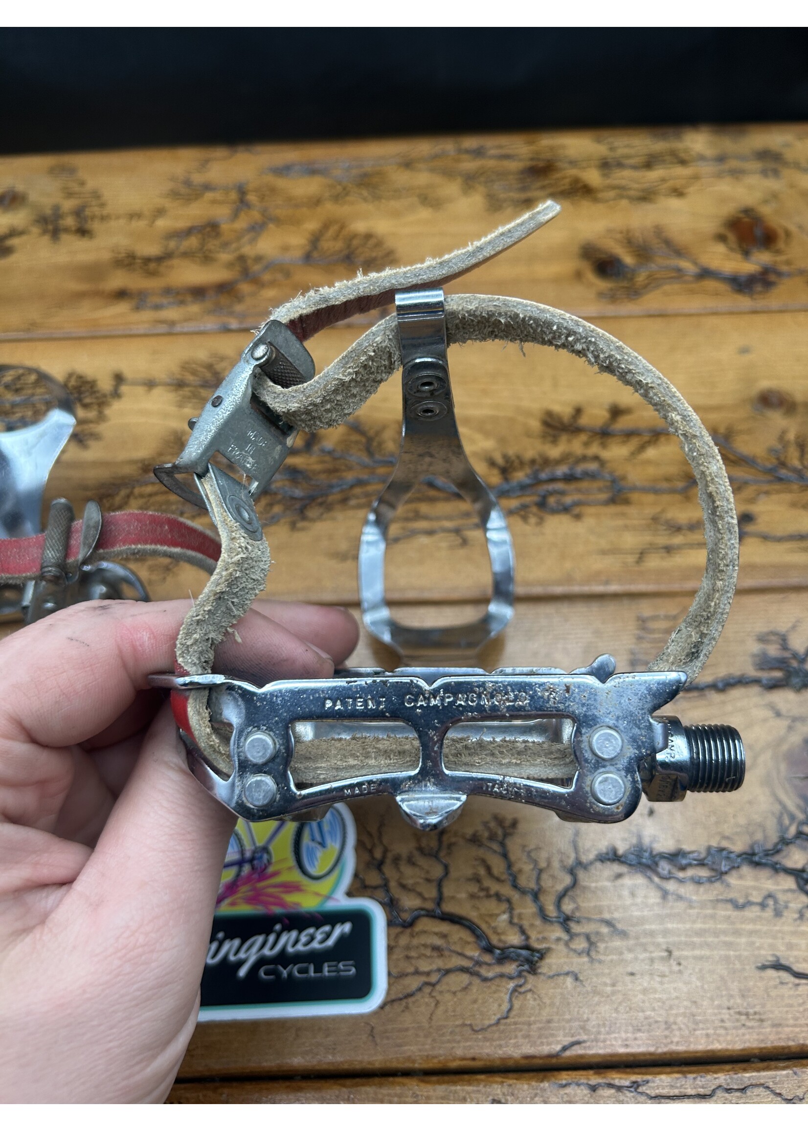 Campagnolo Campagnolo Record Strada Pedals With Toe Cages and Straps