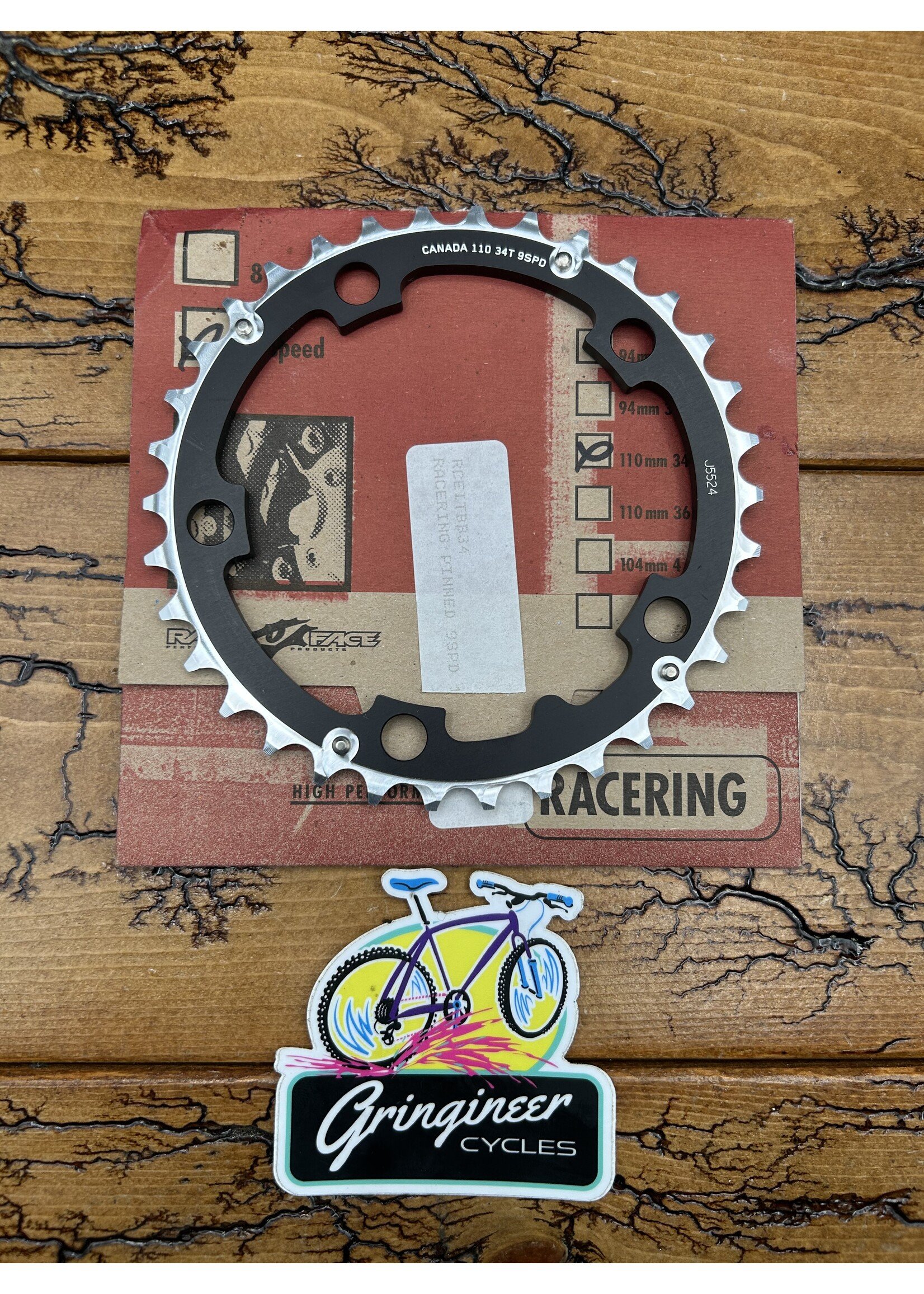 Raceface Raceface 34 Tooth 9 Speed 110 BCD Chainring NOS